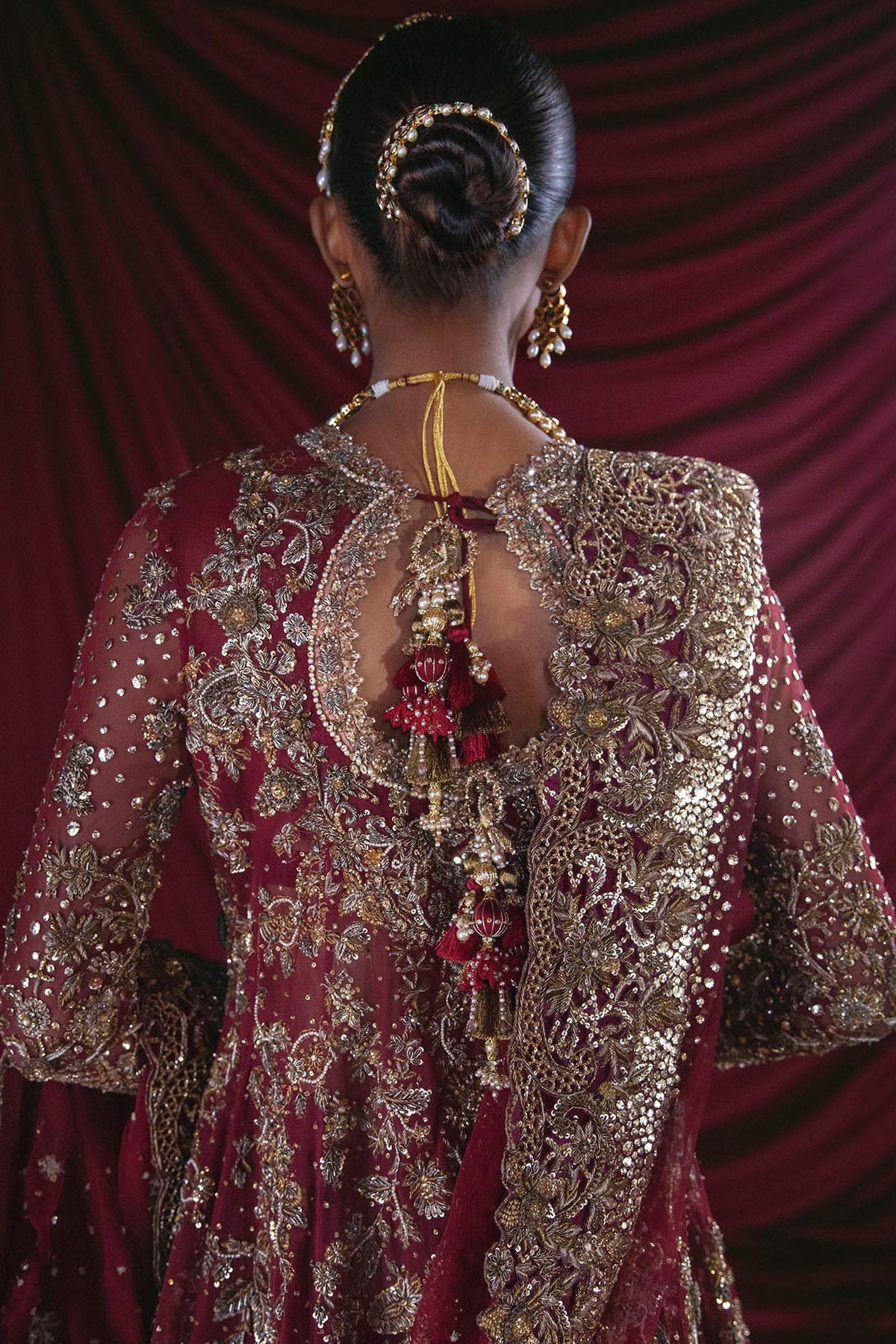B-384 (Garnet Mukesh Bridal)
