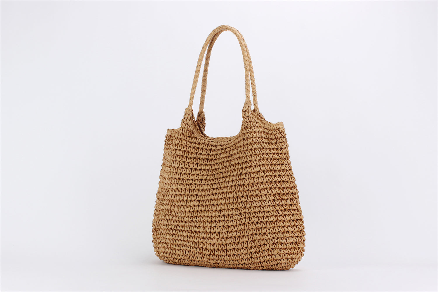 Azure Raffia Tote Bag