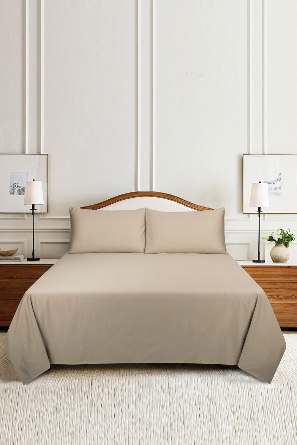 Beige T-400 Dyed Sheet Set