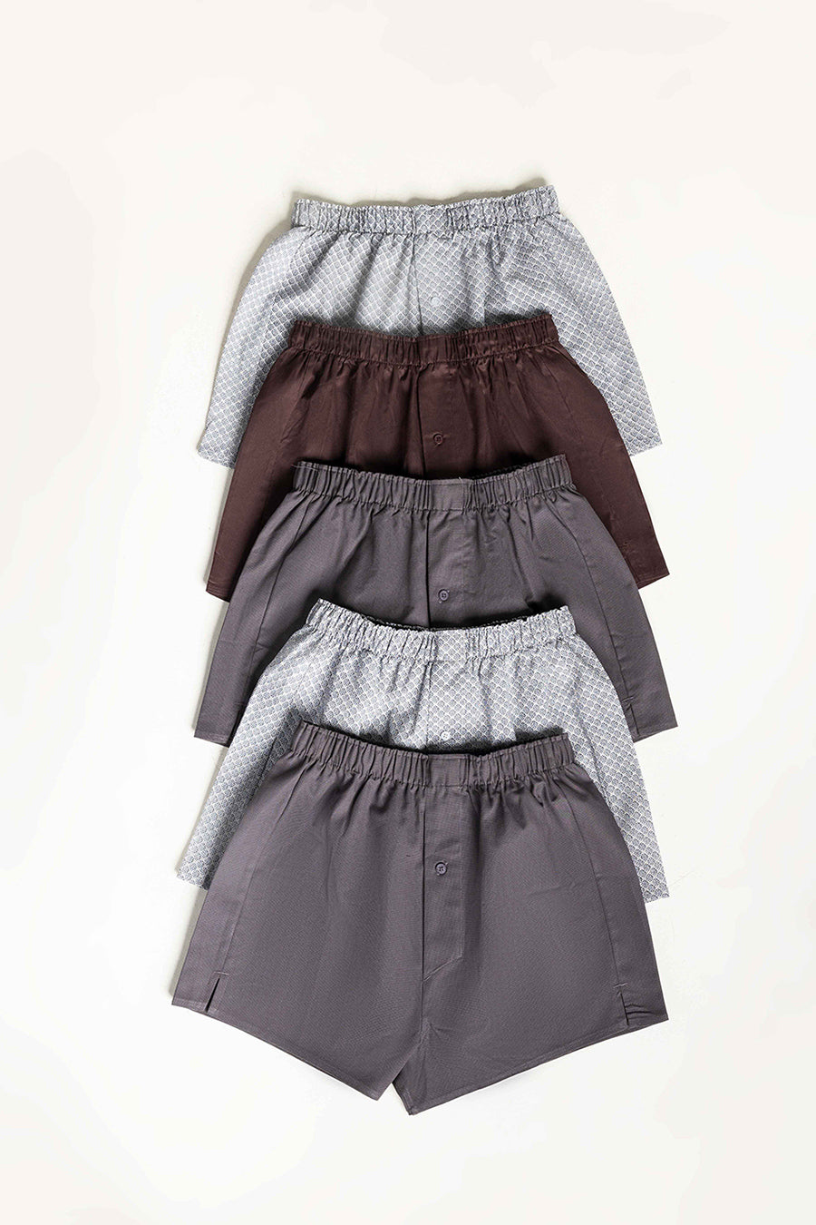 Assorted Woven Boxers (Pack Of 5)