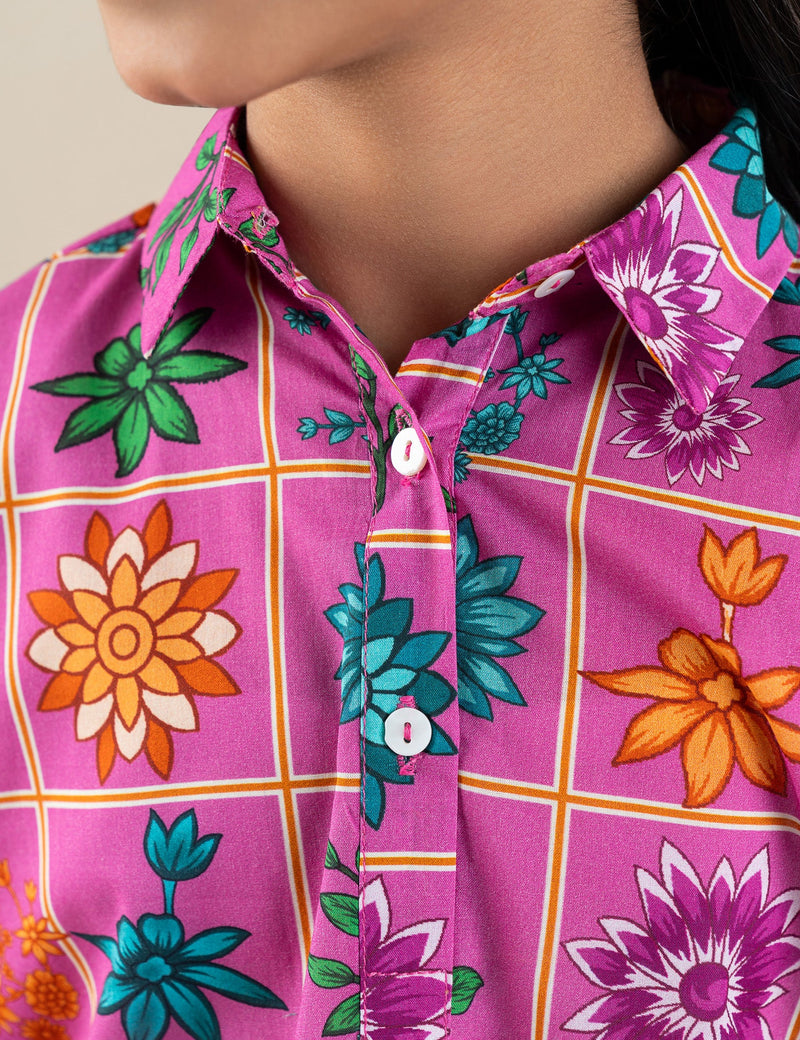 2 Piece Floral Printed Suit