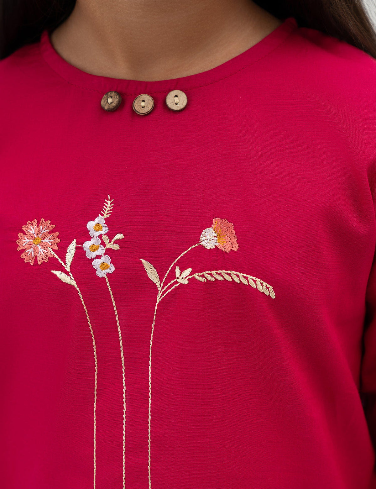 2 PIECE FLORAL EMBROIDERED SUIT