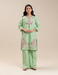 2 PIECE VIBRANT EMBROIDERED SUIT