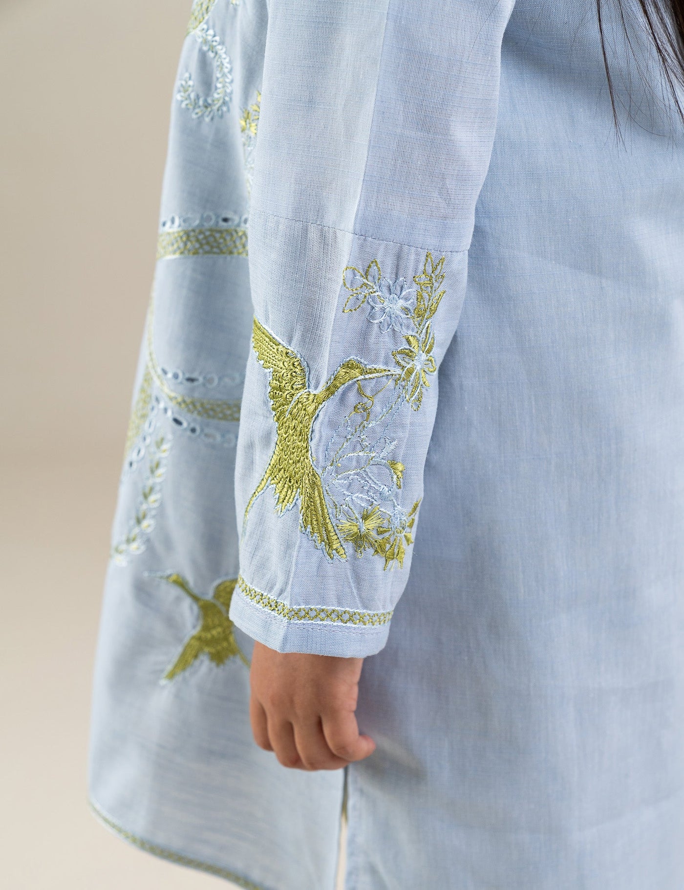 2 Piece Contrast Embroidered Suit
