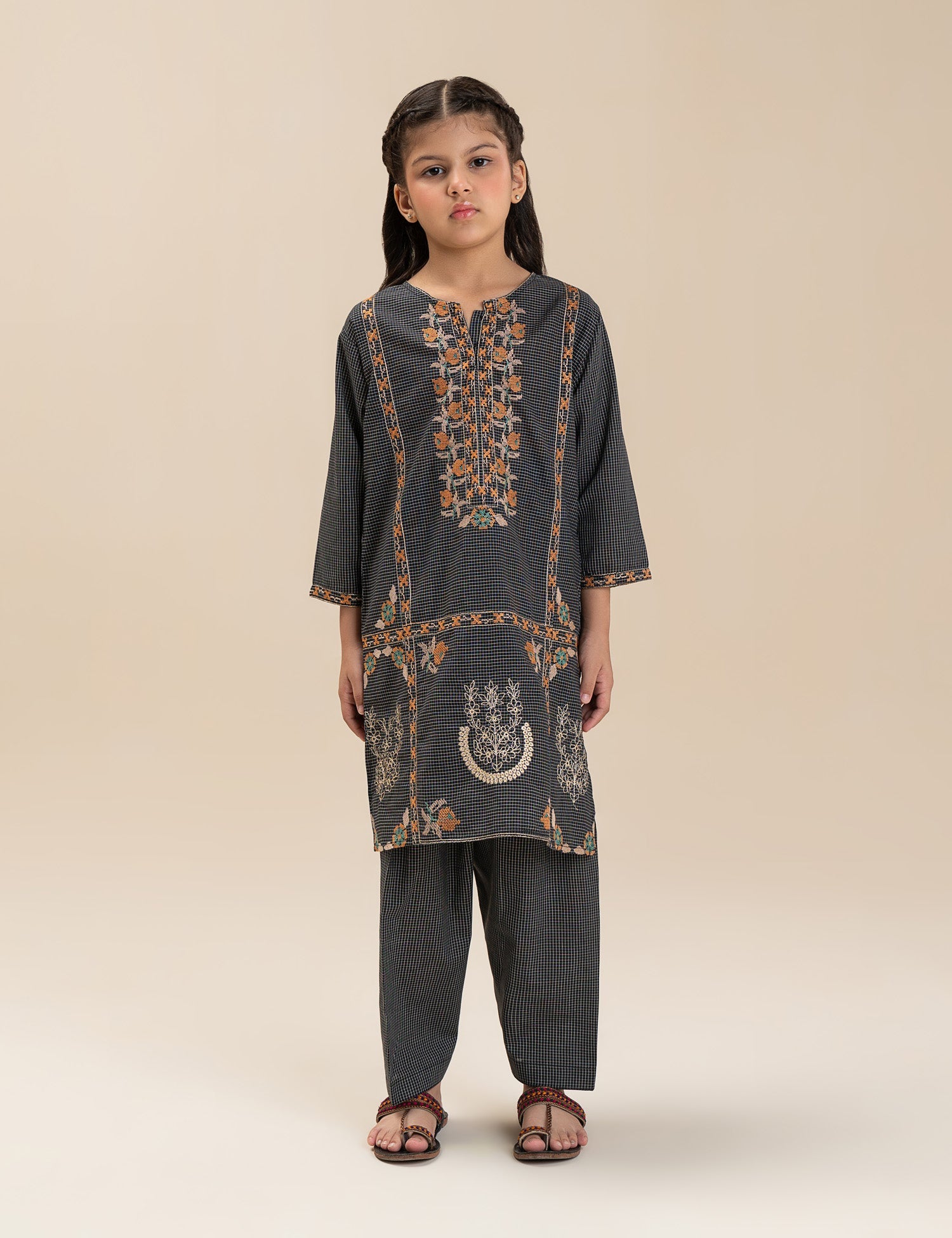 2 PIECE ETHNIC EMBROIDERED SUIT