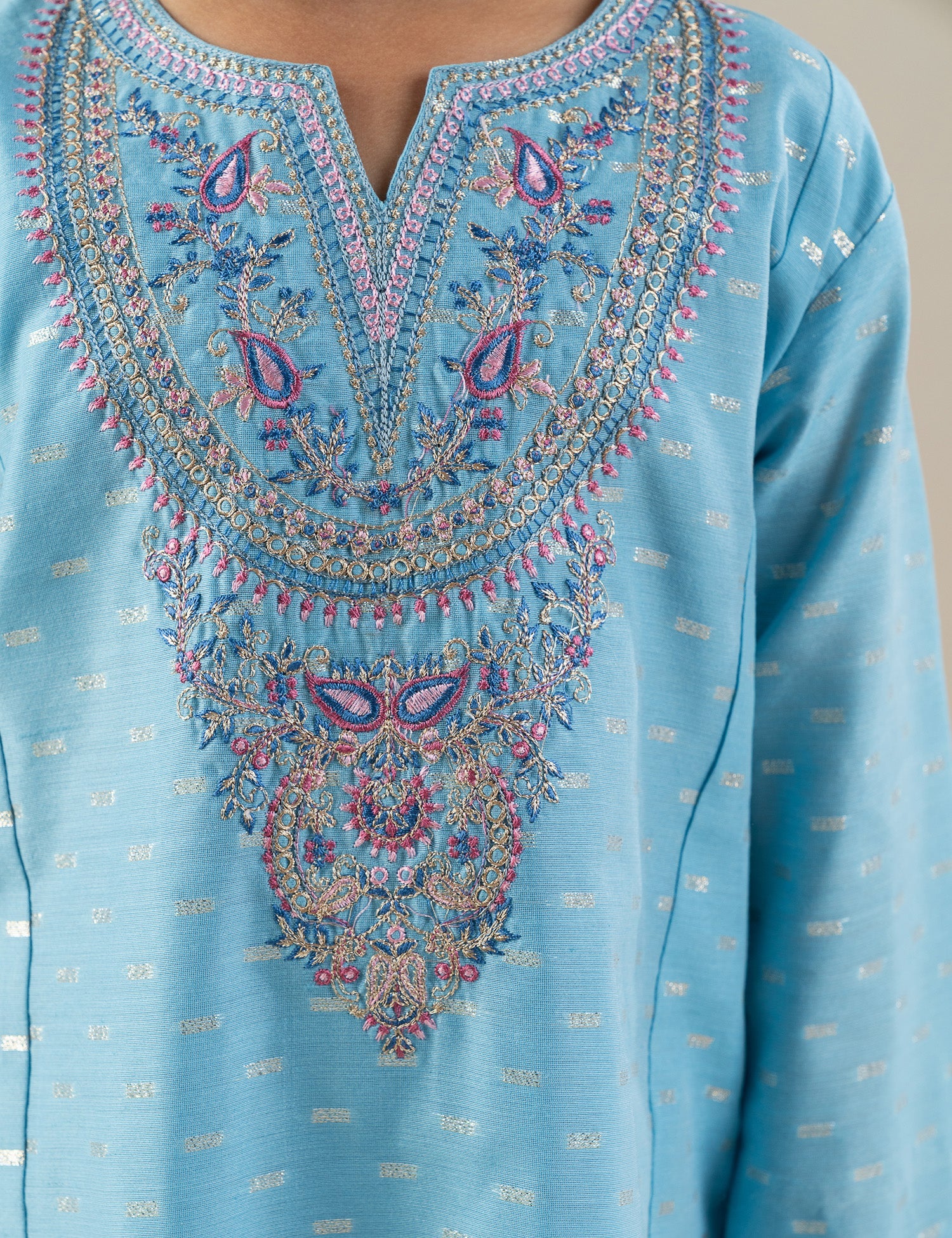 2 PIECE ETHNIC EMBROIDERED SUIT