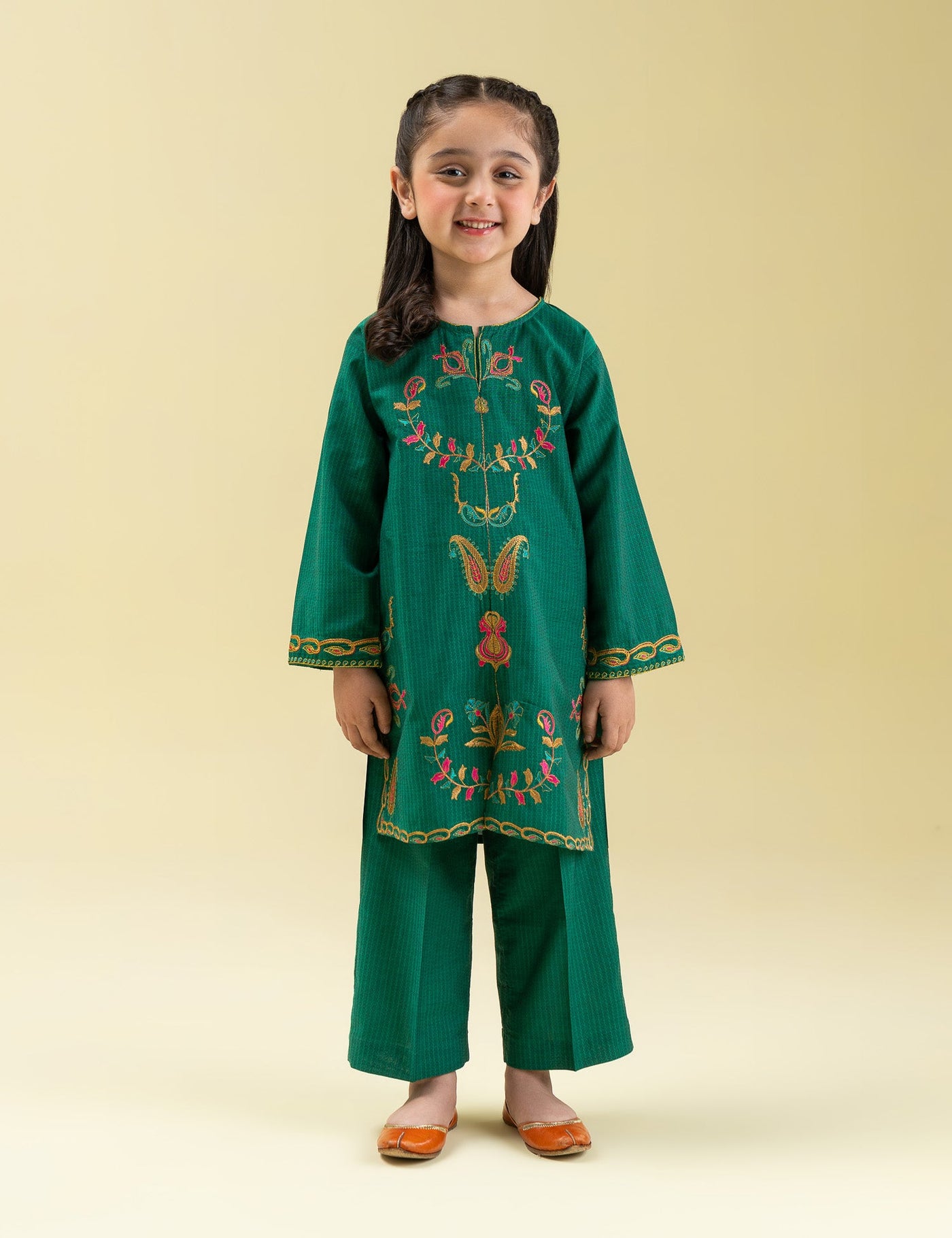 2 Piece Ethnic Embroidered Suit