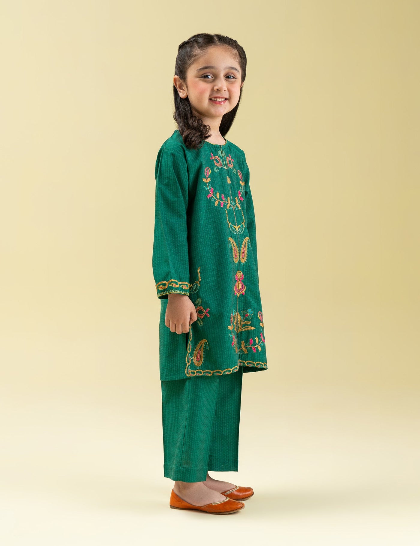 2 Piece Ethnic Embroidered Suit