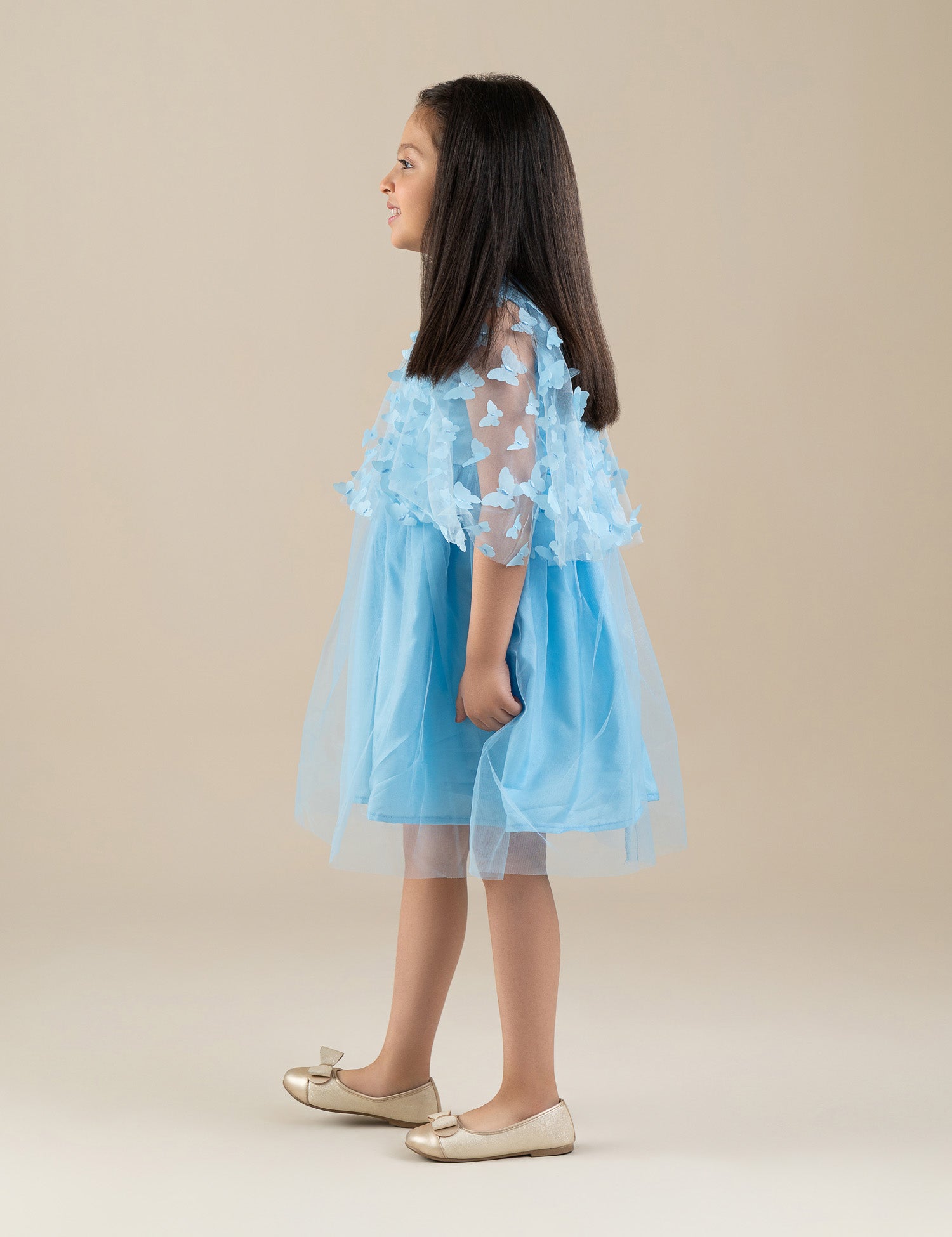 BUTTERFLY NET PARTY DRESS