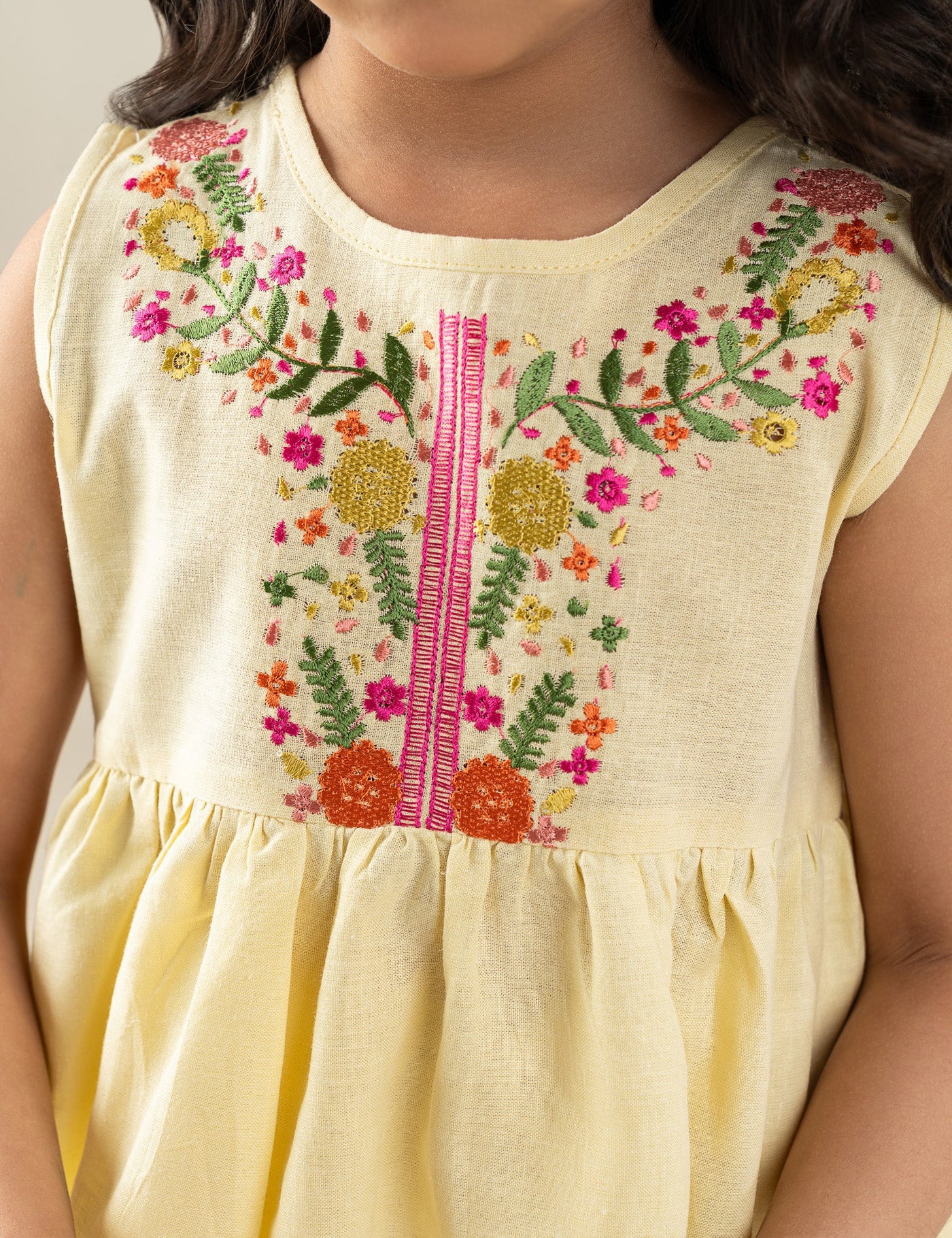 2 Piece Floral Embroidered Suit