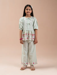 2 PIECE BUTTERFLY EMBROIDERED SUIT