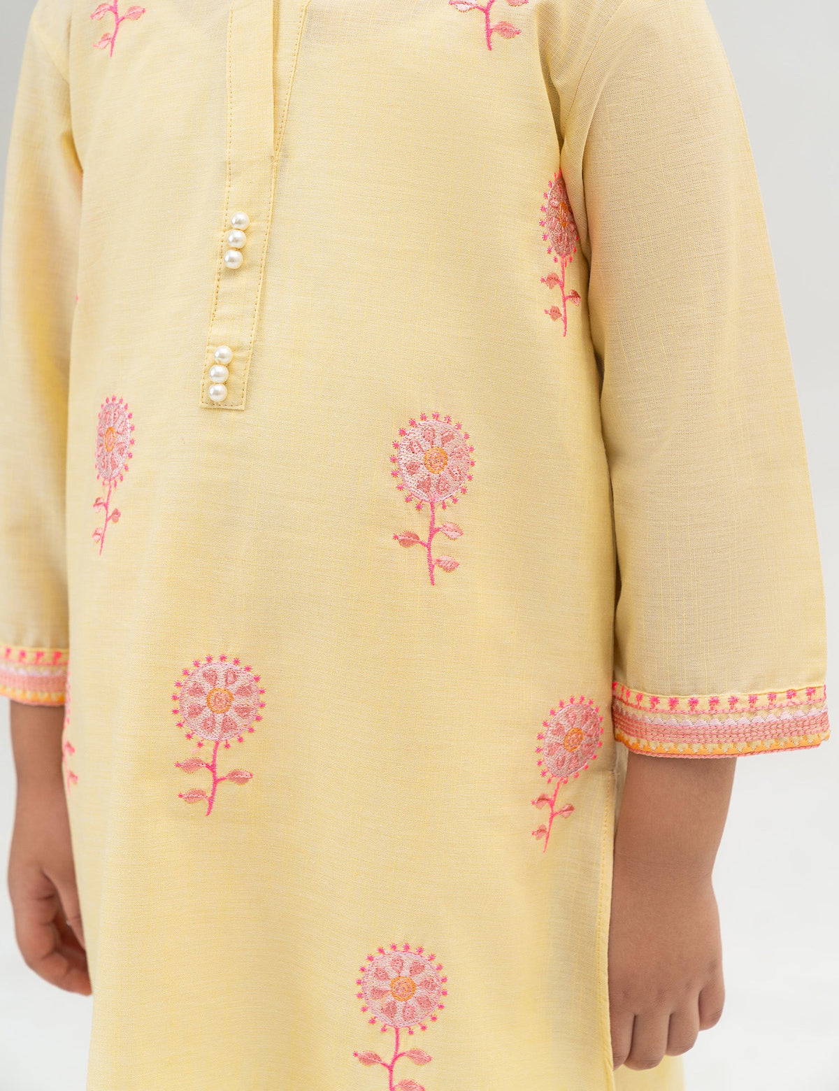 2 PIECE FLORAL EMBROIDERD SUIT