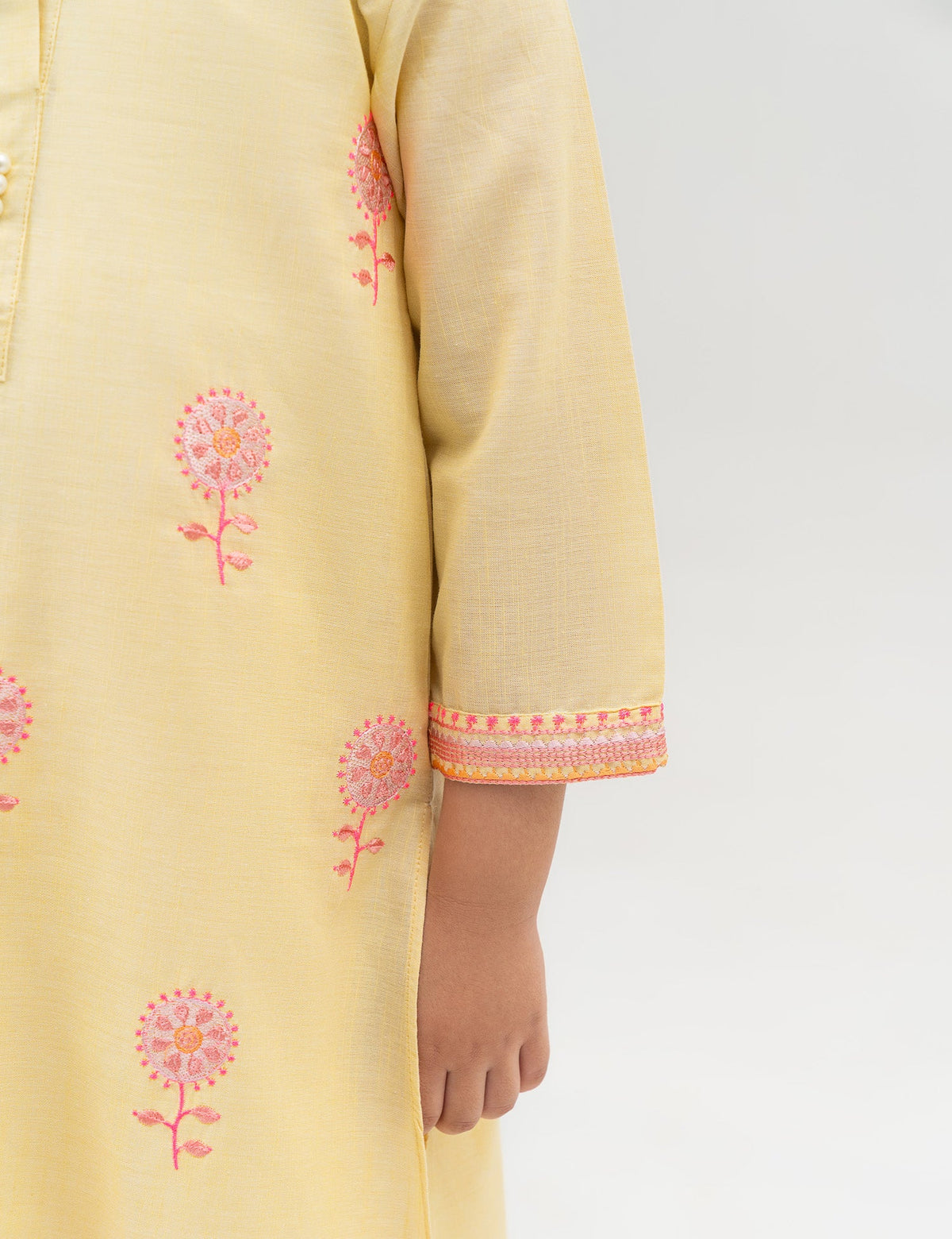 2 PIECE FLORAL EMBROIDERD SUIT