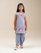 2 PIECE SLEEVELESS ROSE EMBROIDERED SUIT
