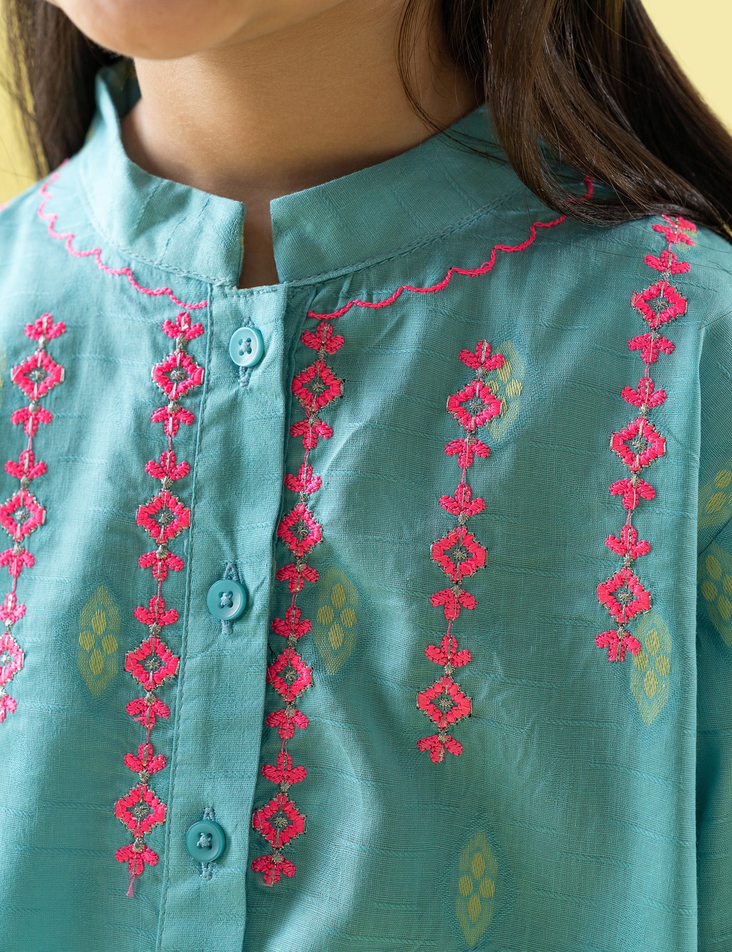 2 PIECE EMBROIDERED PRINTED SUIT