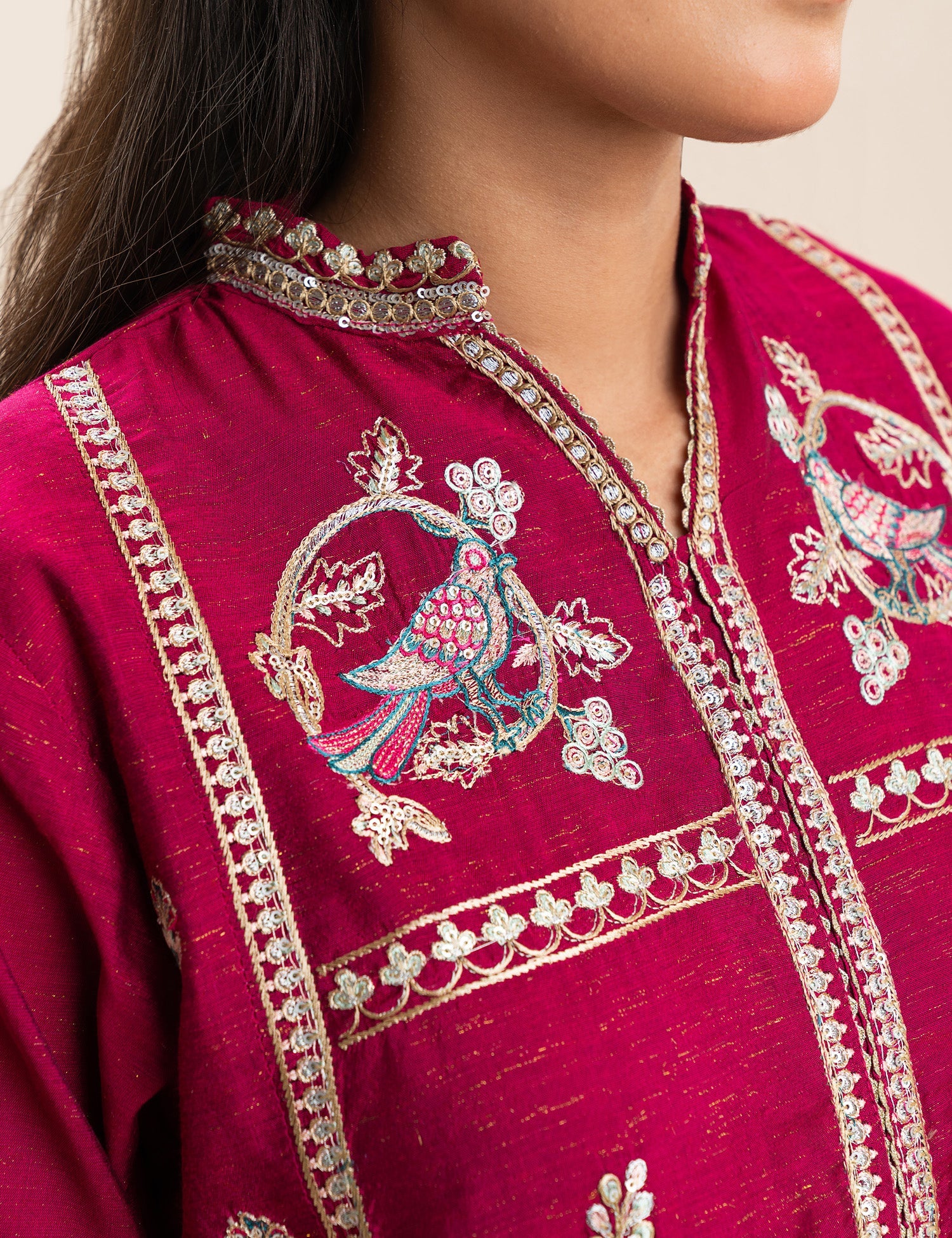 2 PIECE ETHNIC EMBROIDERED SUIT