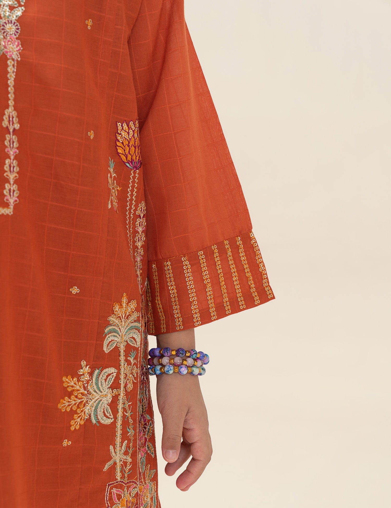 2 PIECE SEQUIN EMBROIDERED SUIT
