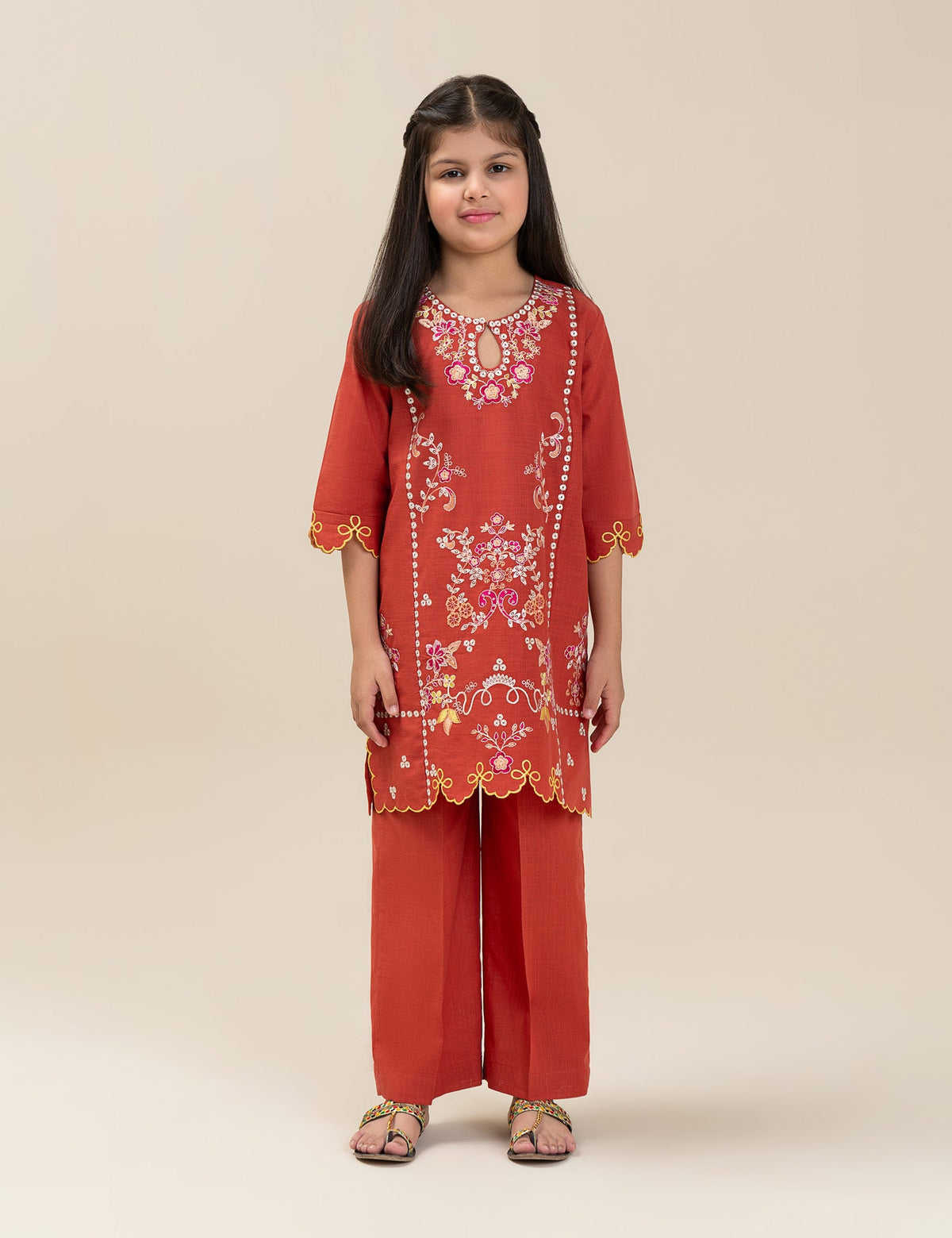 2 PIECE ETHNIC EMBROIDERED SUIT