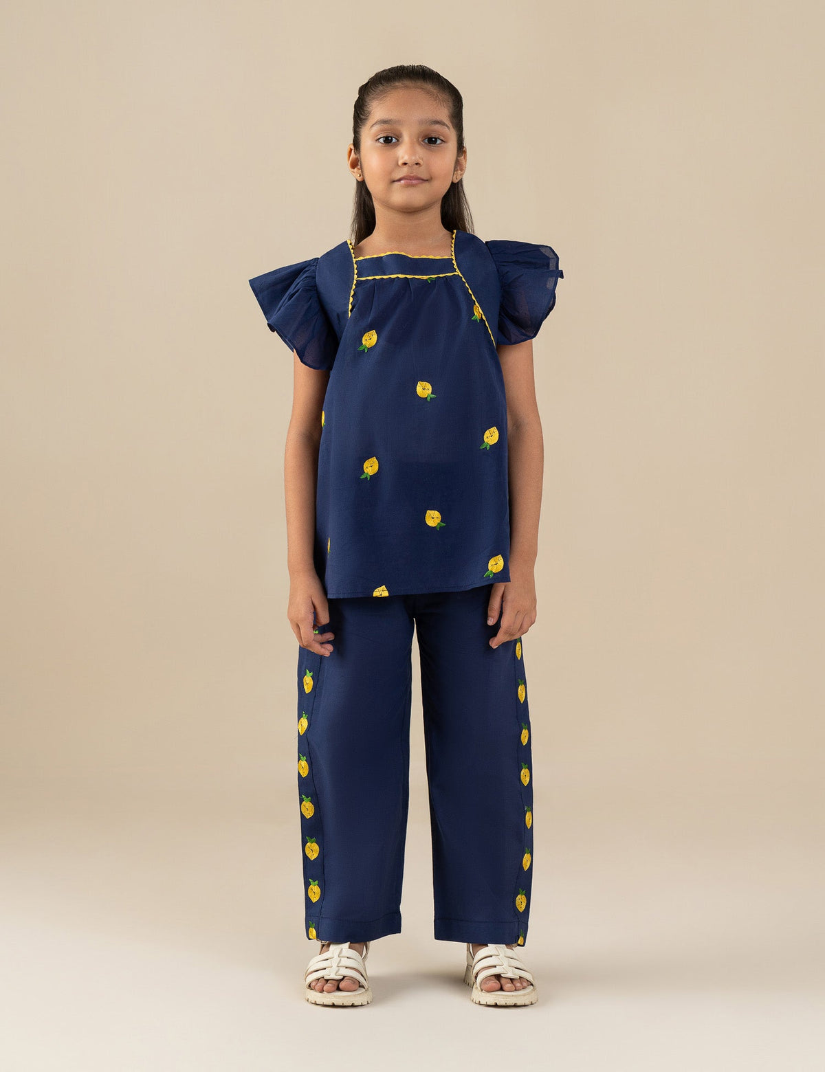 2 PIECE LEMON PRINTED SUIT