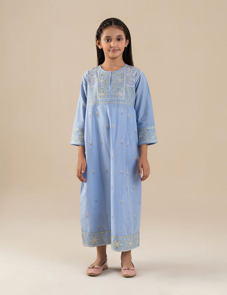 EMBROIDERED DRESS - BK12604GEWS29680-PALE BLUE-2000000305735-3-4Y