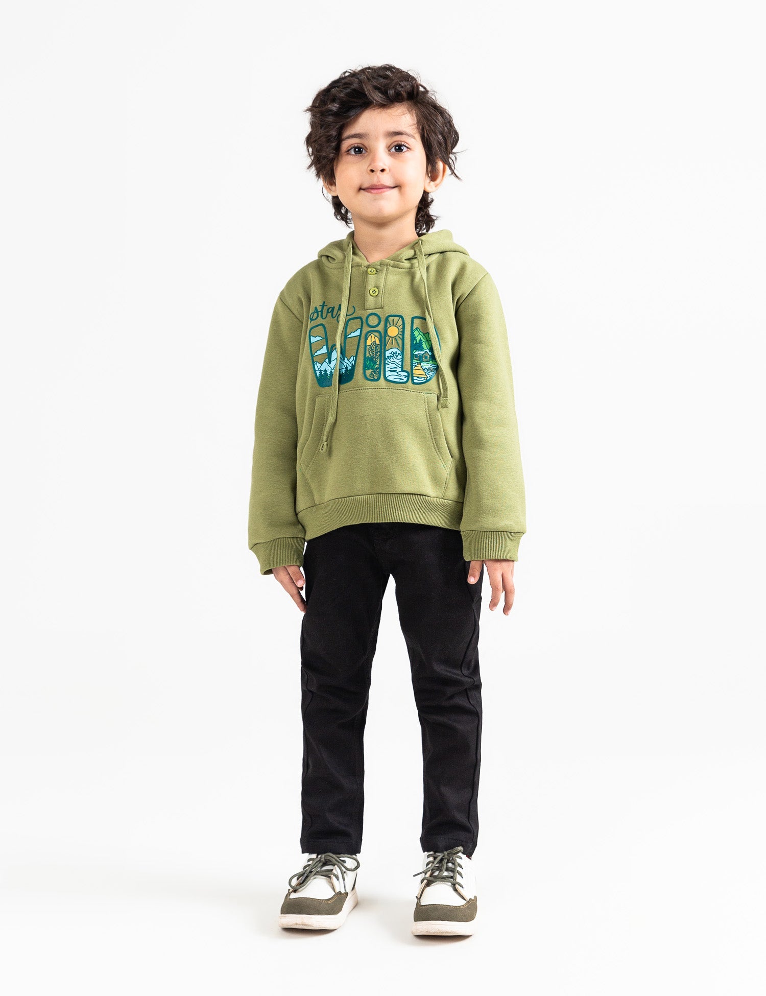 STAY WILD PRINTED HOODIE