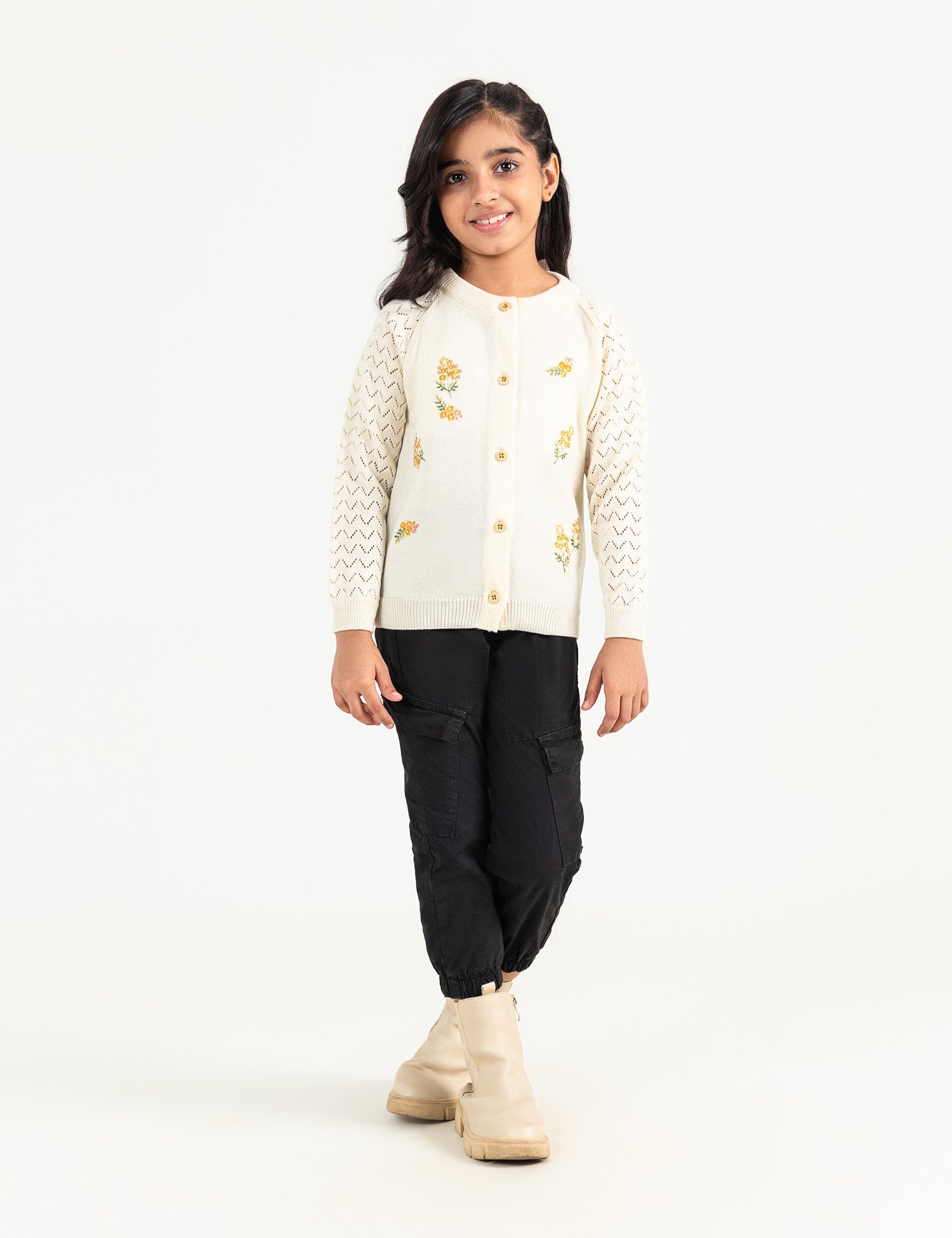 Floral Embroidered Cardigan