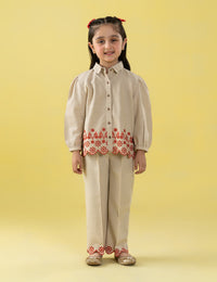 2 PIECE FLORAL EMBROIDERED SUIT