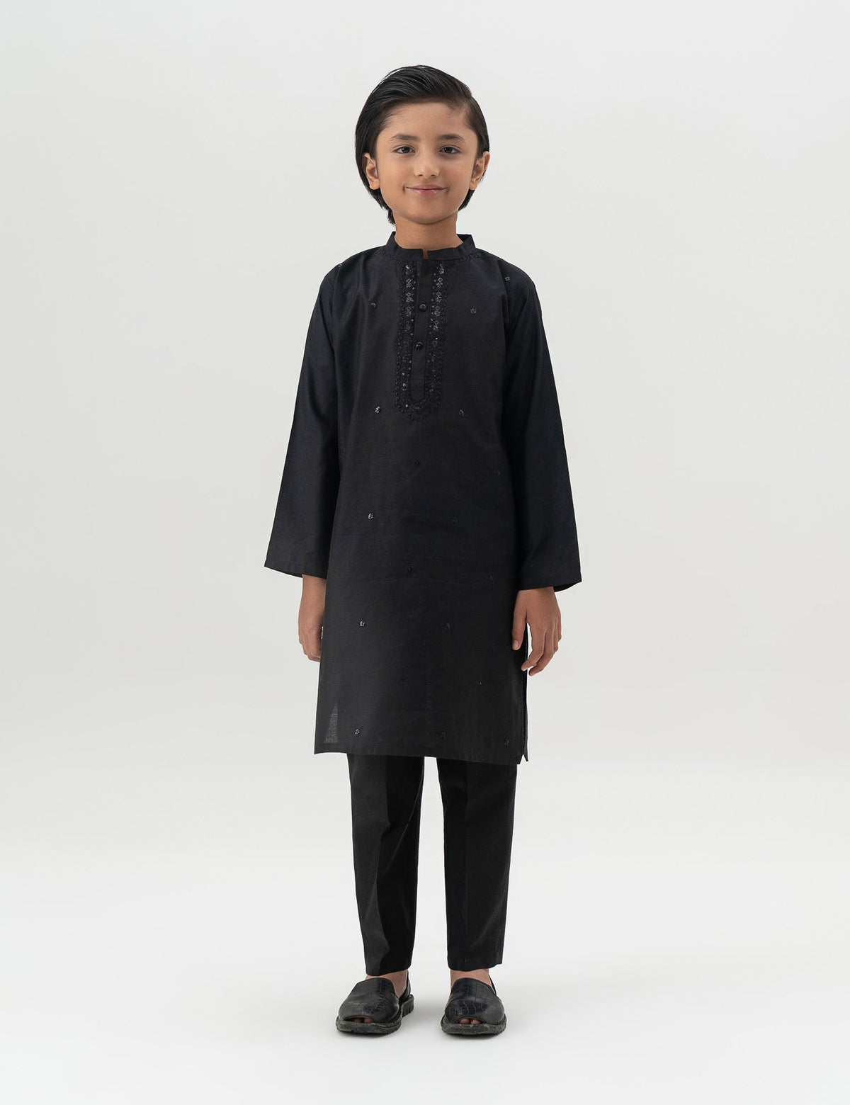 2 PIECE EMBROIDERED SUIT - BK22601BEWS29003-BLACK-185462-1-2Y