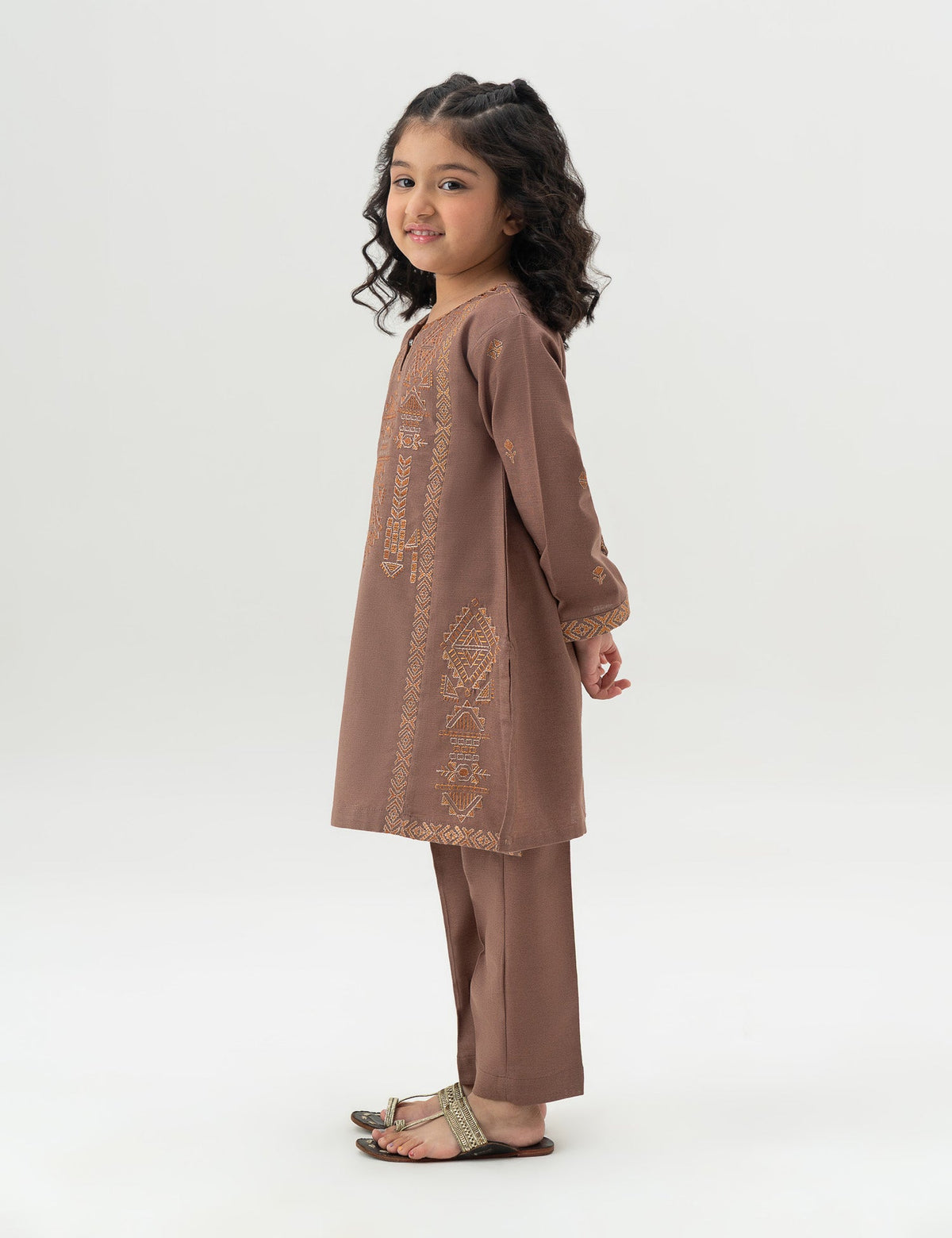 2 PIECE ETHNIC EMBROIDERED SUIT - BK22601GEWS29529-BROWN-185925-3-4Y