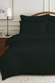 Black Luxury Stripe Quilt Cover Set