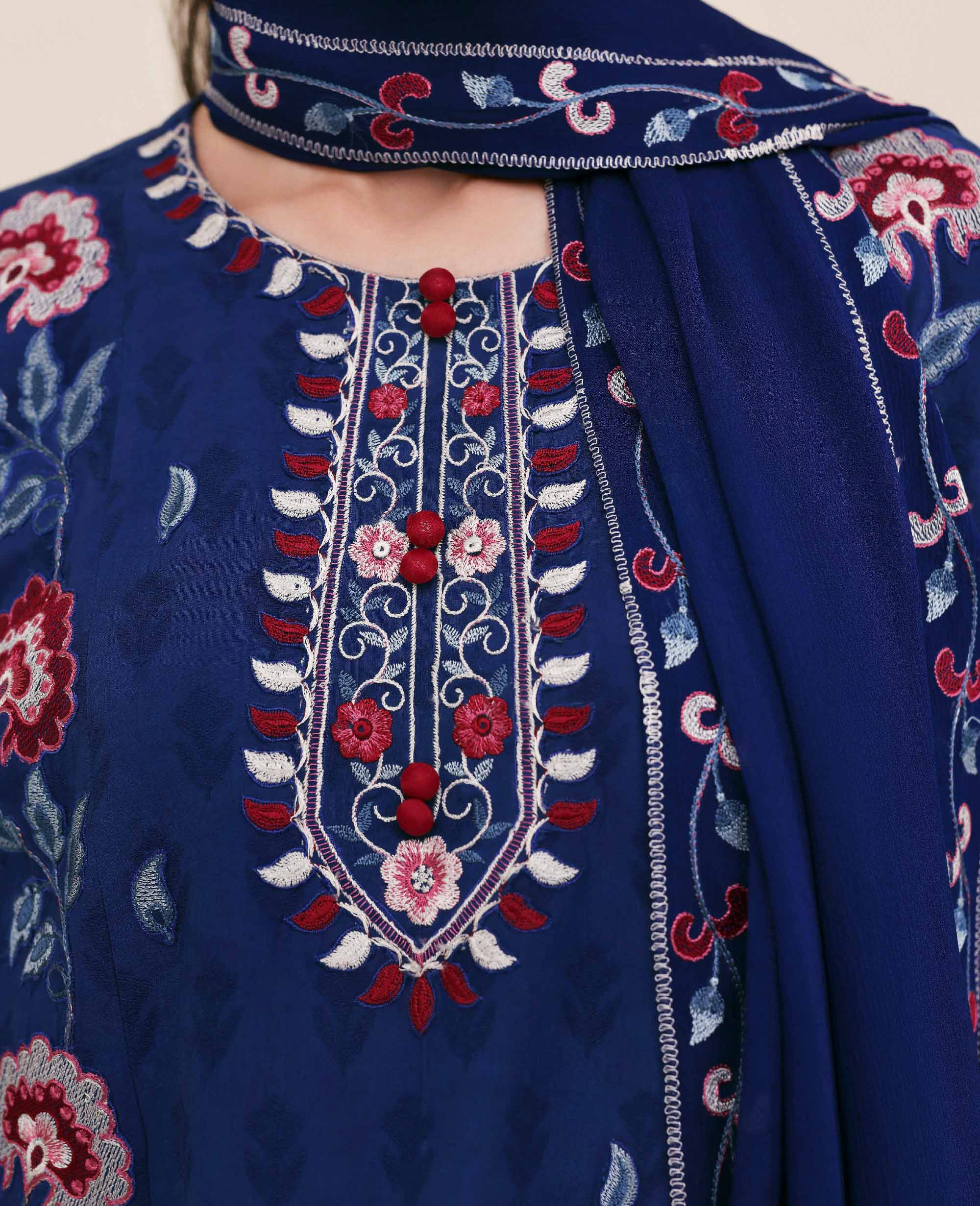 Mavi Ivory Shirt And Dupatta