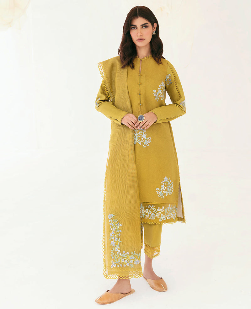 Plain Chiffon Dupatta with trimming