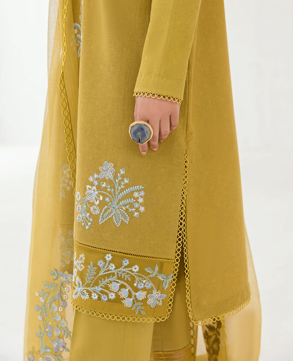 Plain Chiffon Dupatta with trimming