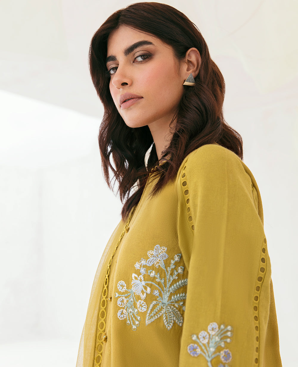 Plain Chiffon Dupatta with trimming