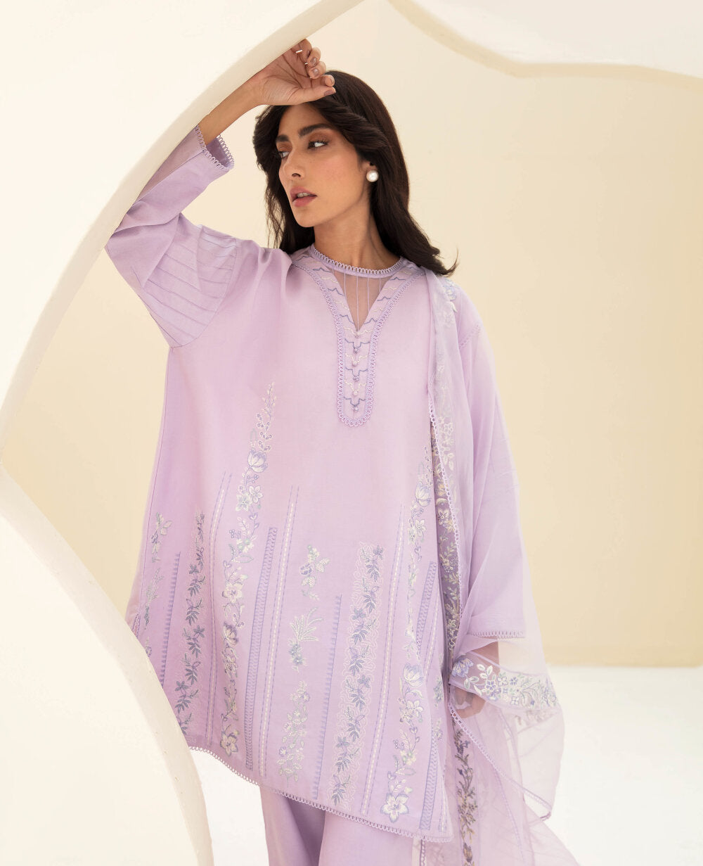 Embellished Chiffon Dupatta (as shown)