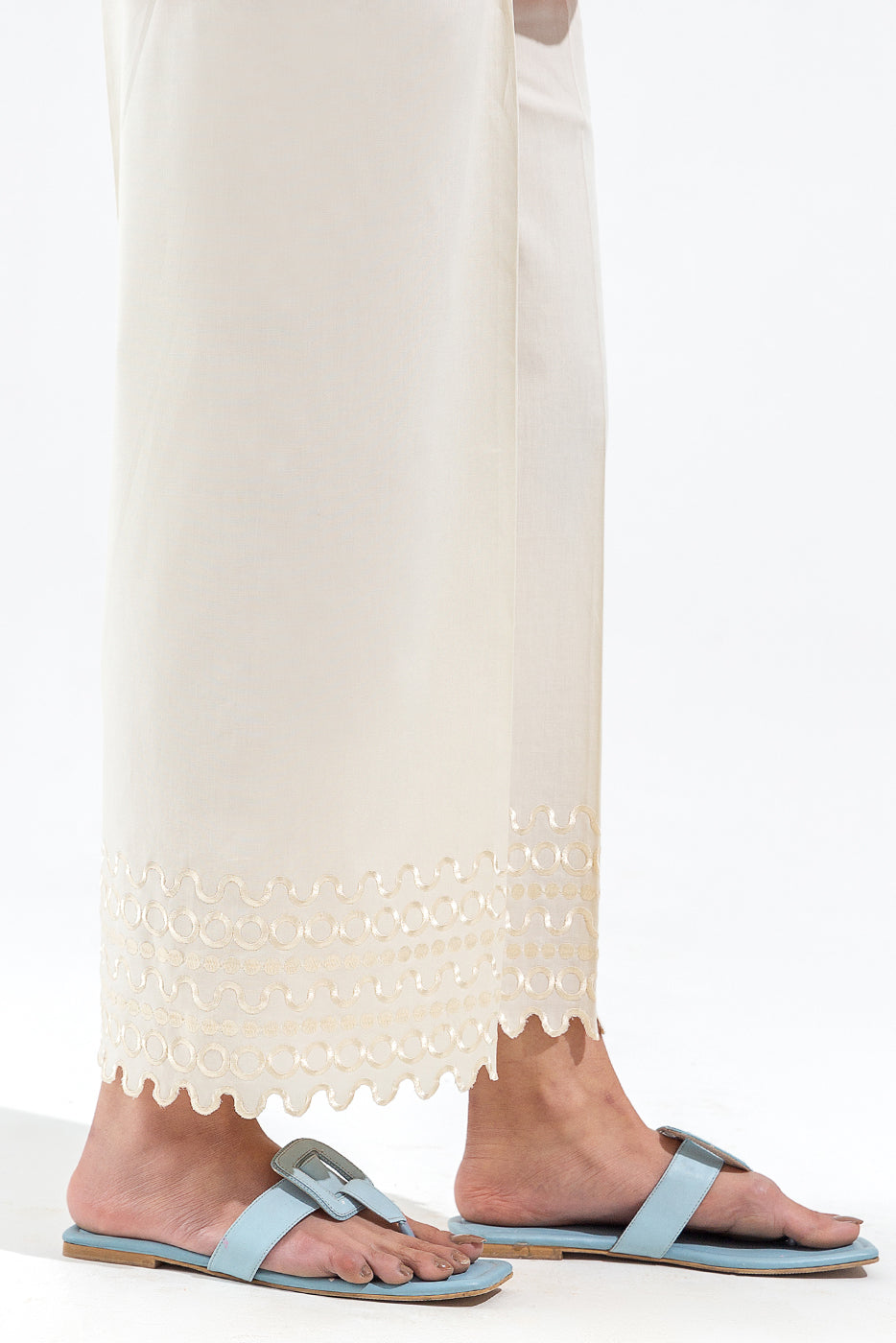 Embroidered Culotte Pants