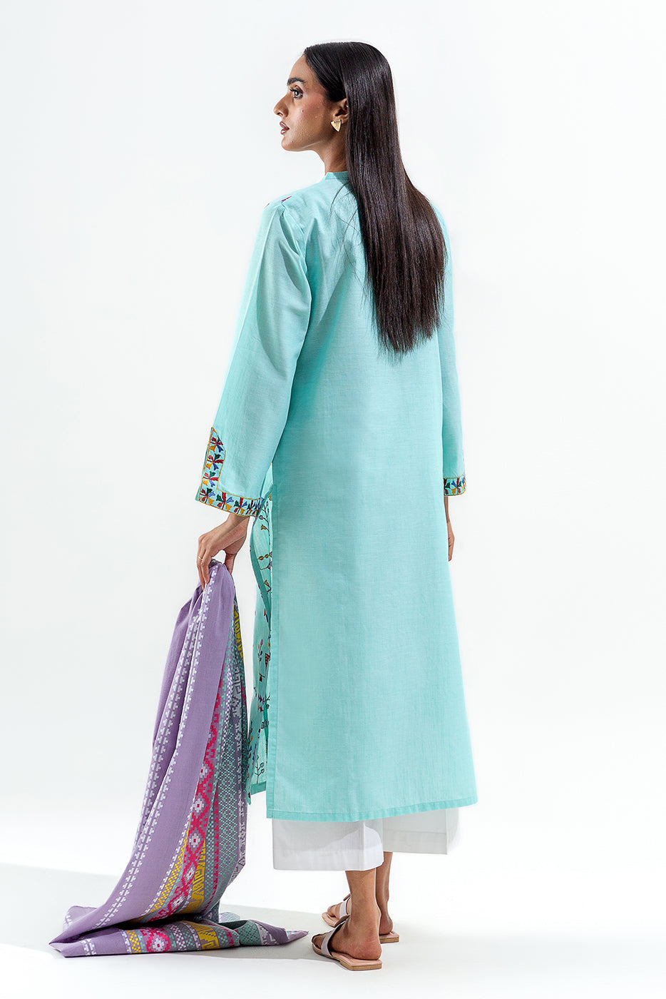 Muted Rose In Silk - Dupatta