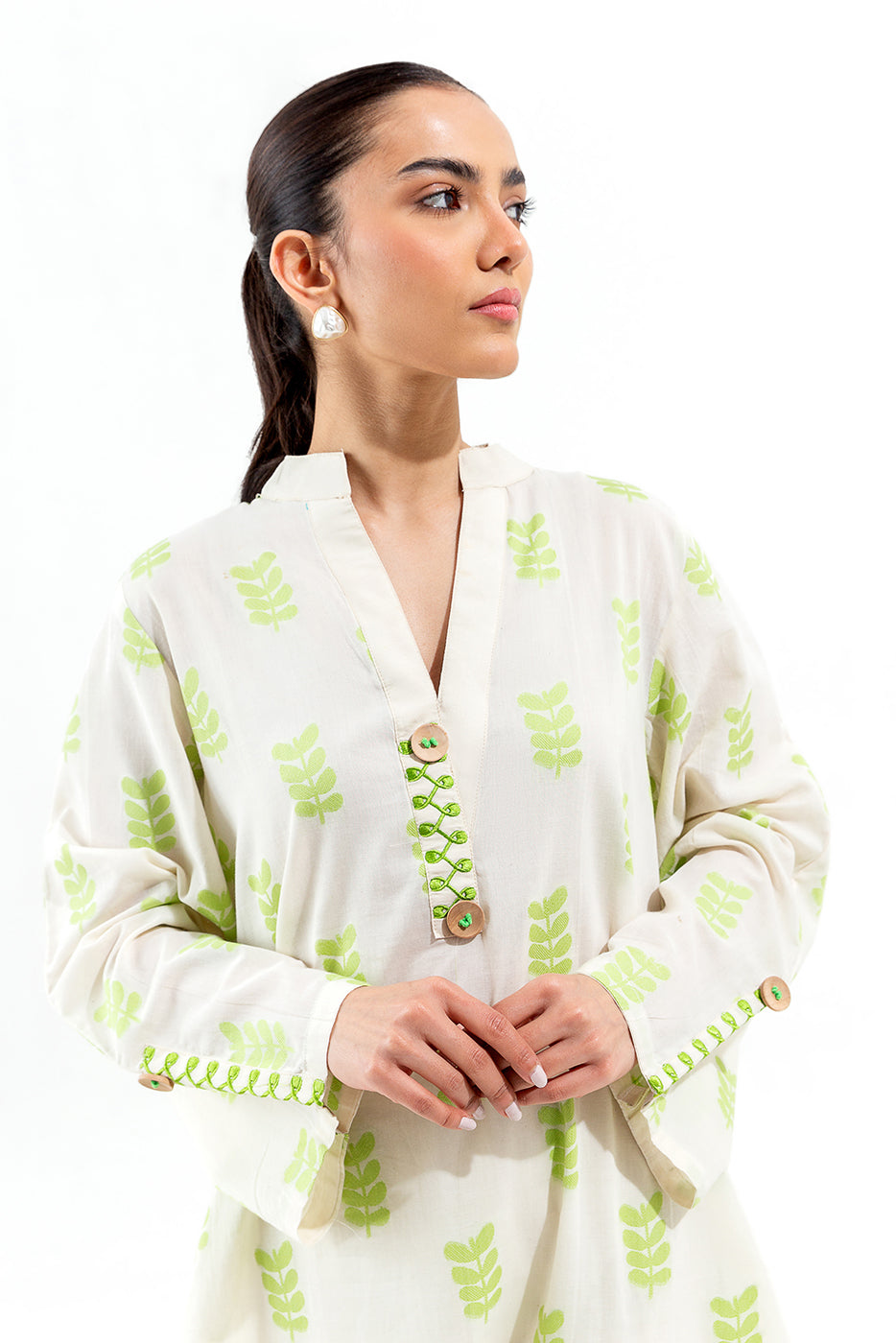 Embroidered Jacquard Shirt (Pret)