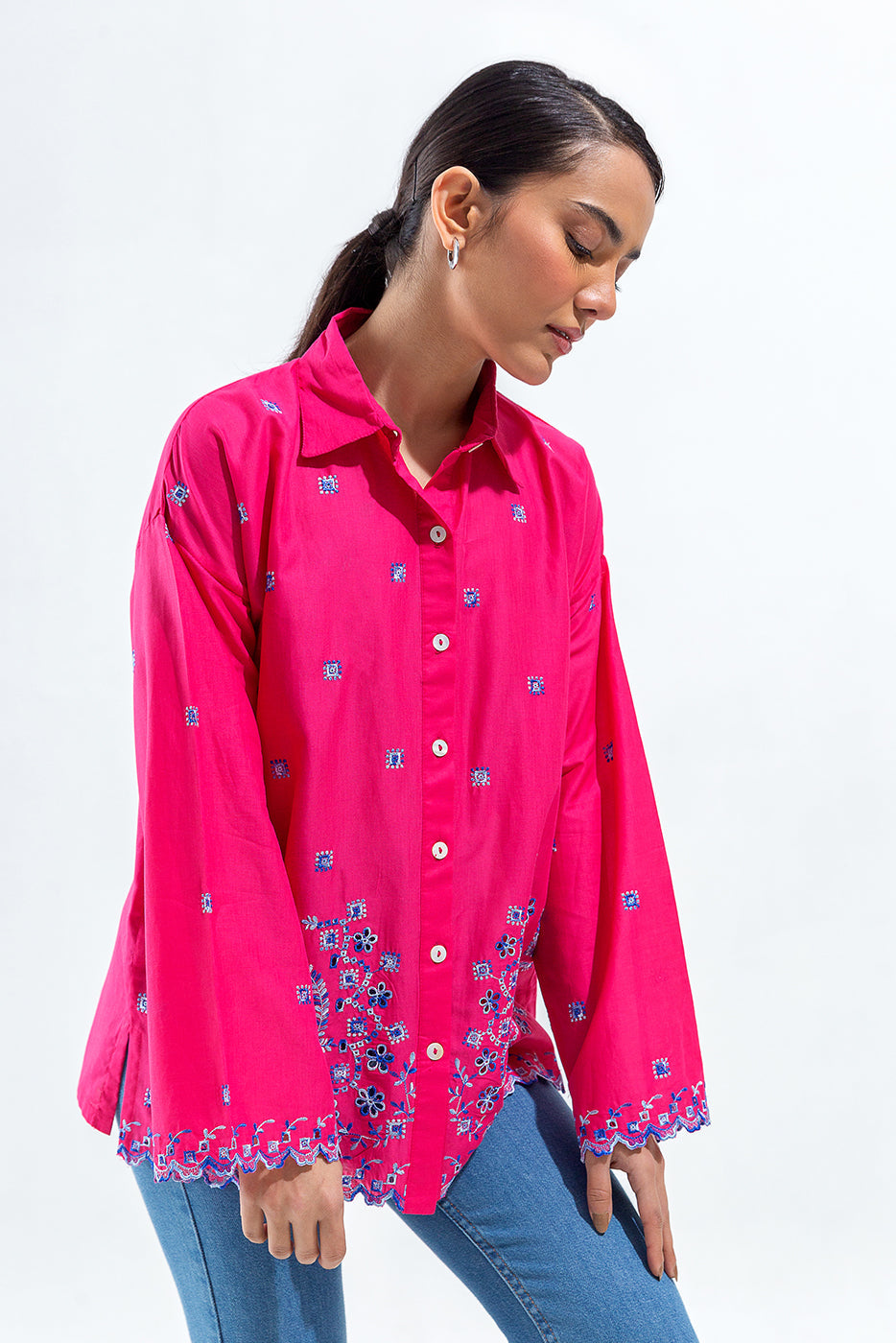 Embroidered Fusion Top (Pret)