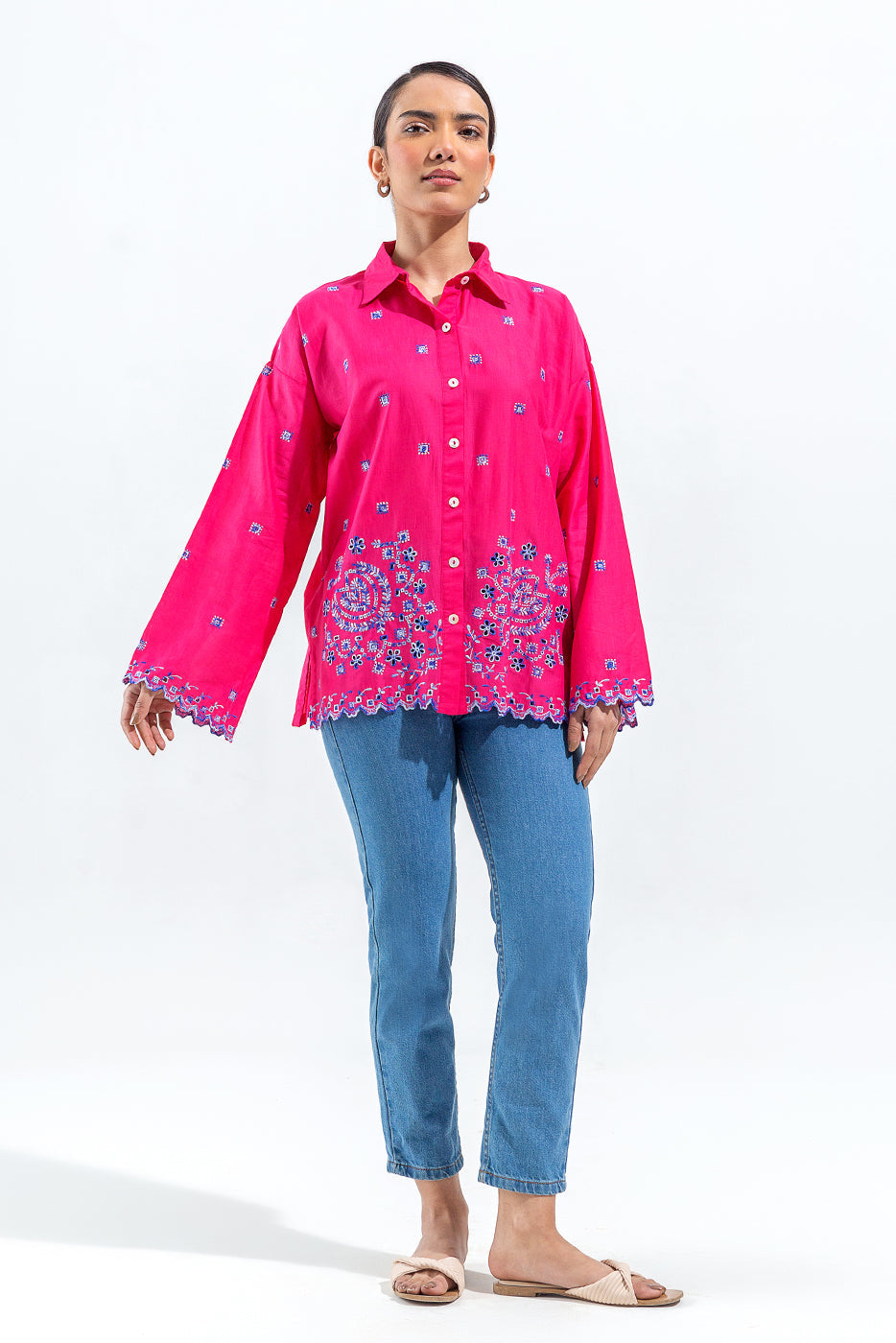 Embroidered Fusion Top (Pret)