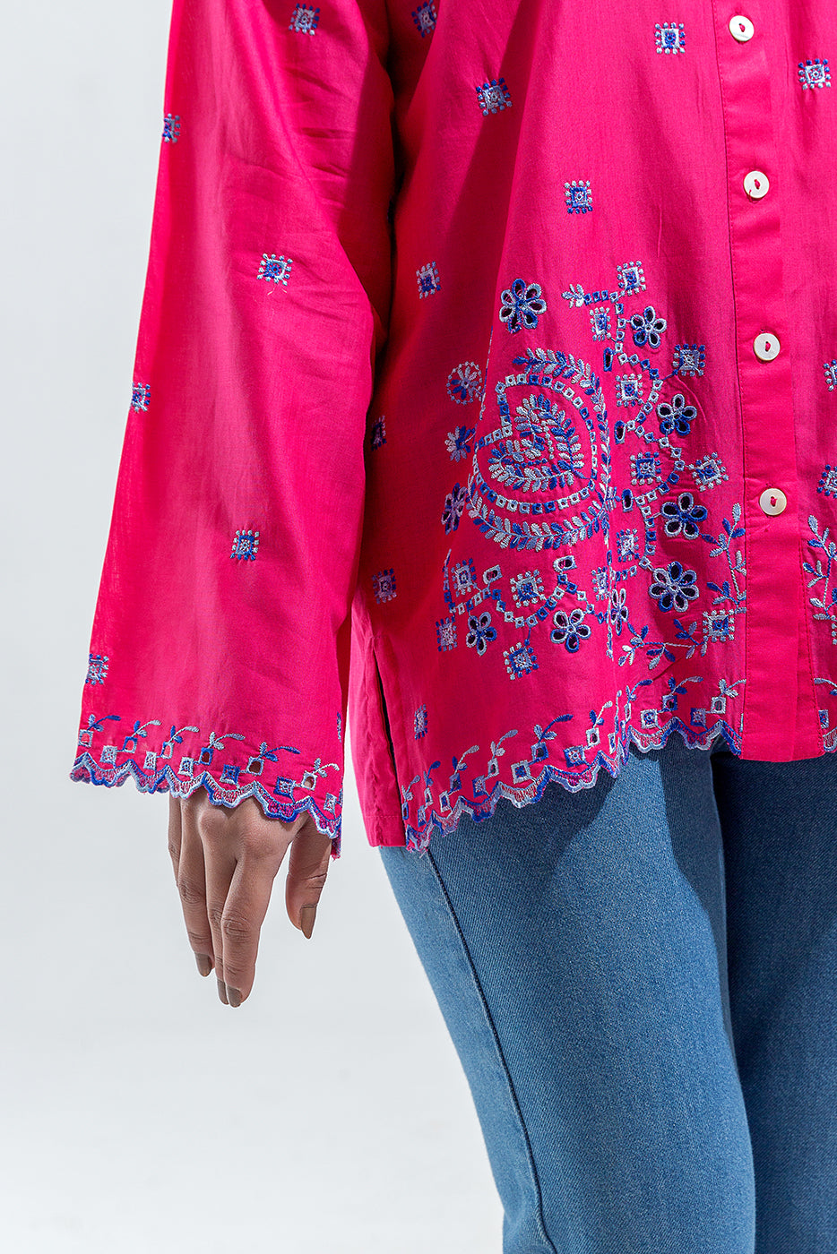 Embroidered Fusion Top (Pret)