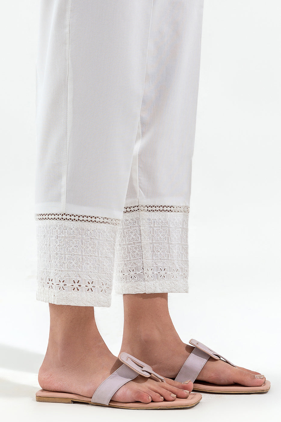 Embroidered Straight Pants