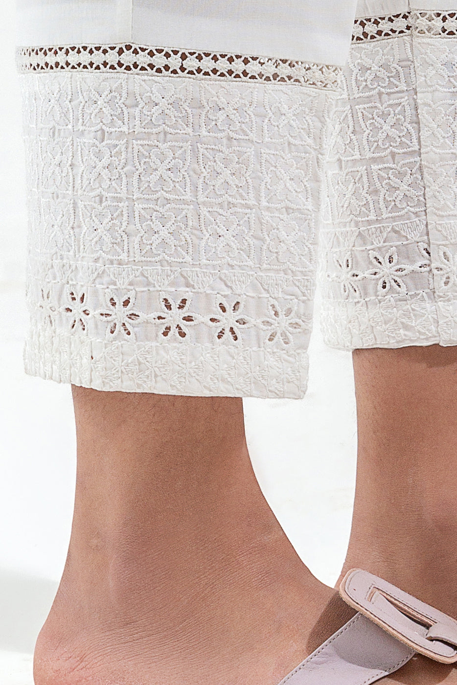 Embroidered Straight Pants