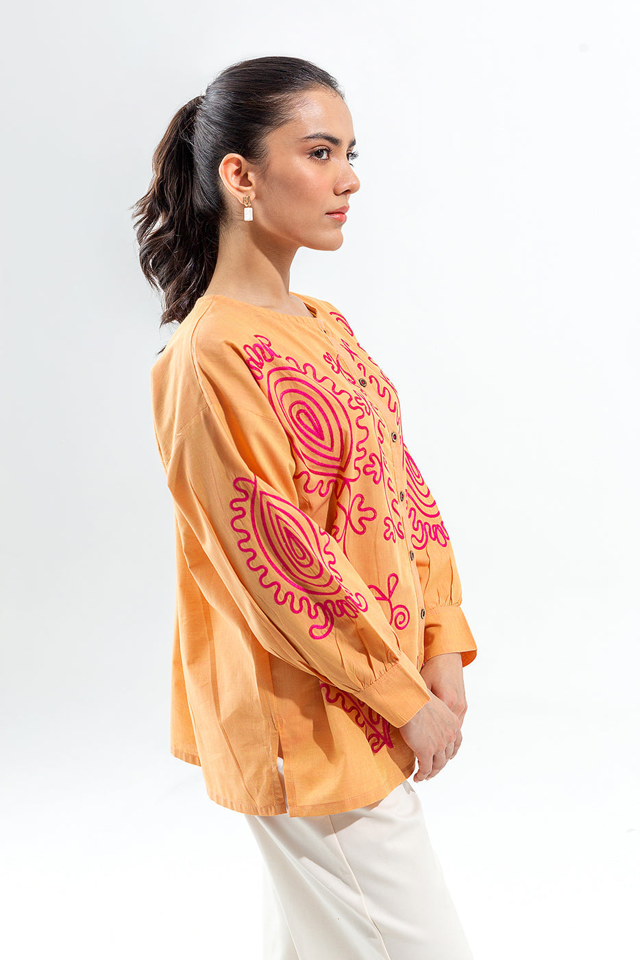 Embroidered Fusion Top (Pret)