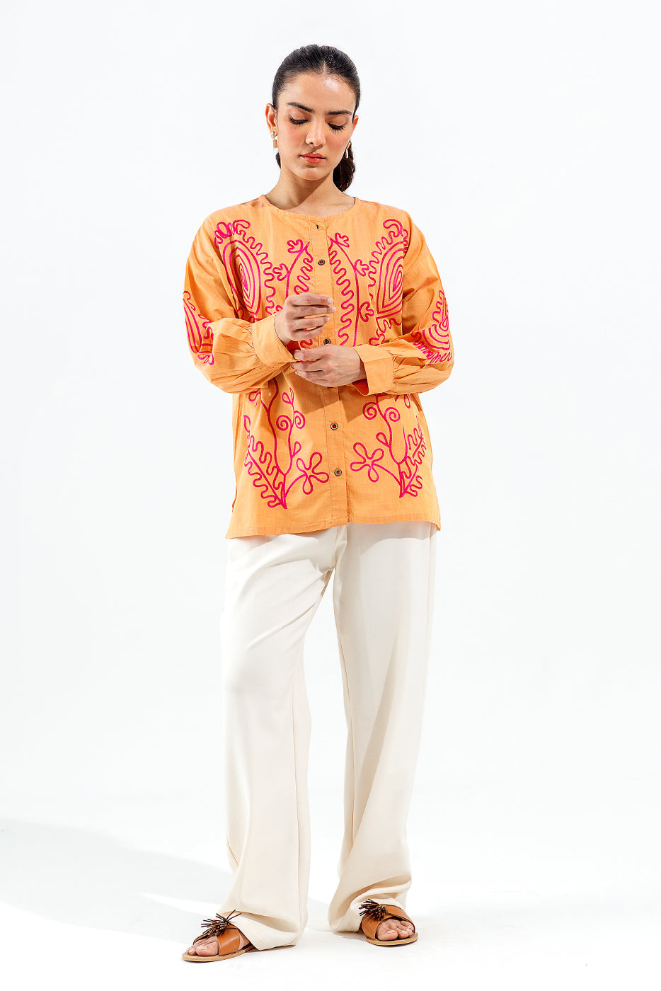 Embroidered Fusion Top (Pret)