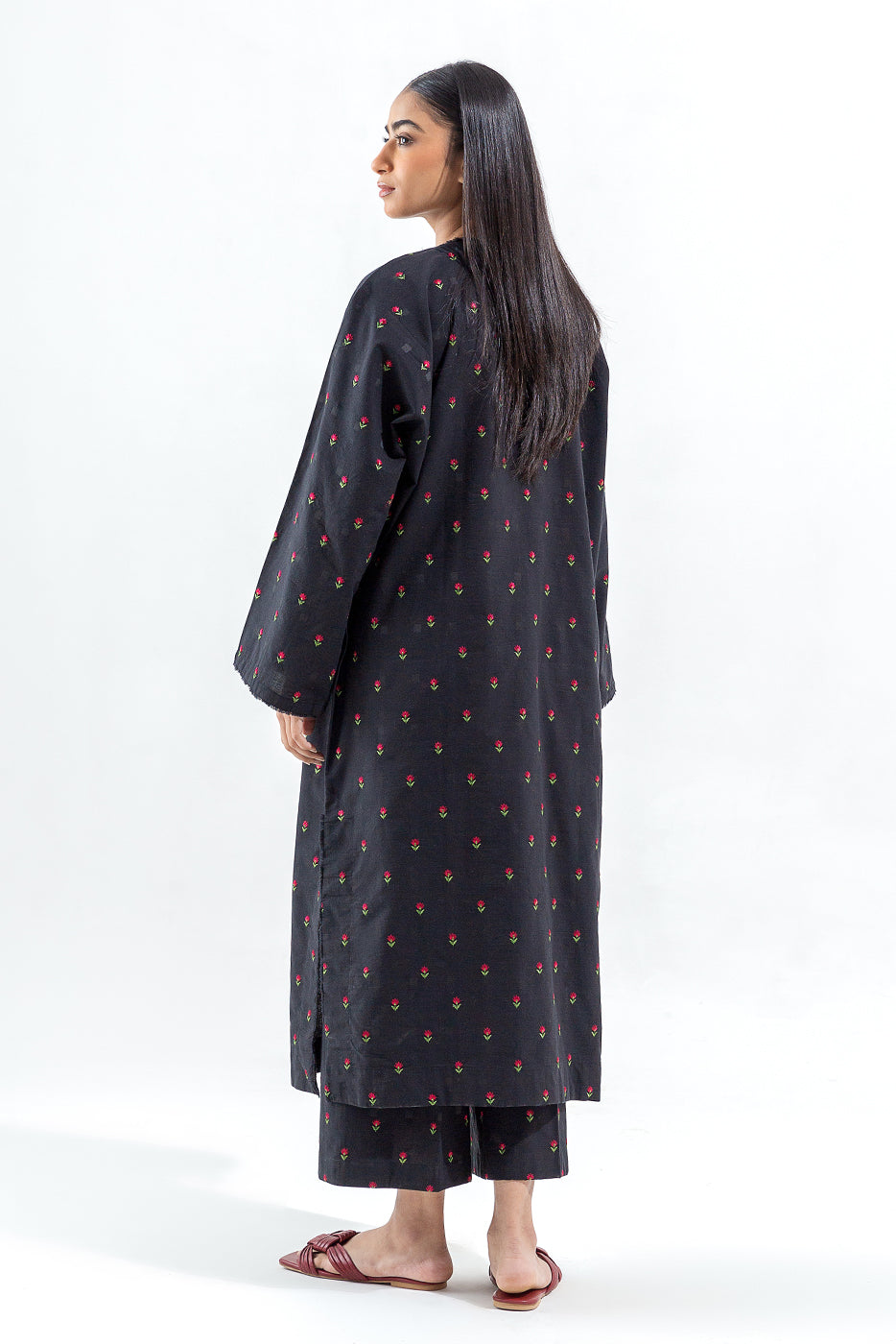 2 Piece Embroidered Dobby Suit (Pret)