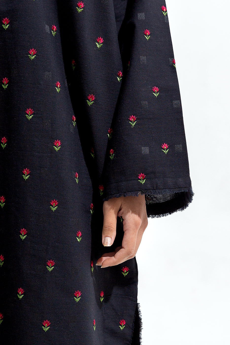 2 Piece Embroidered Dobby Suit (Pret)