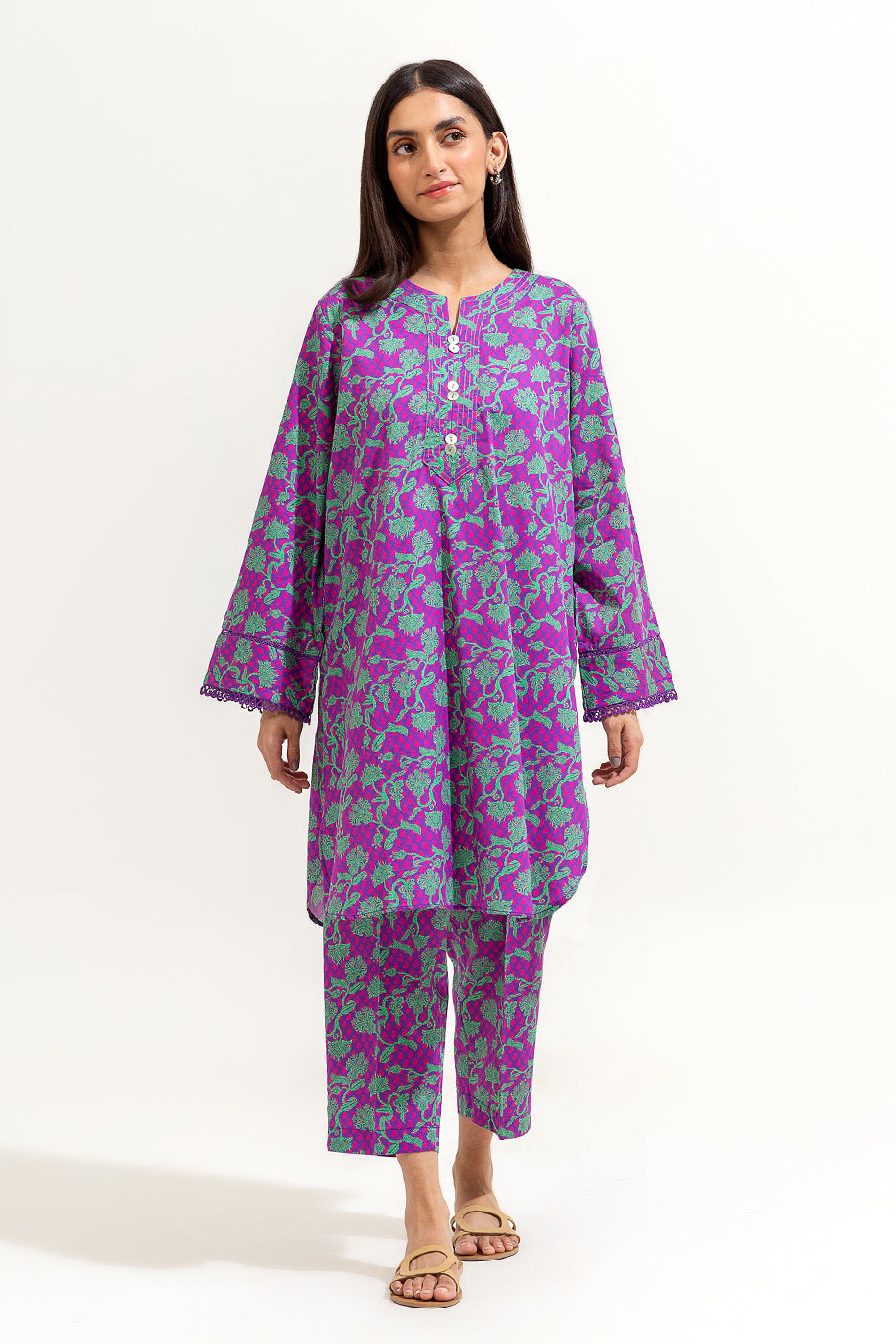 2 PIECE PRINTED LAWN SUIT (PRET)