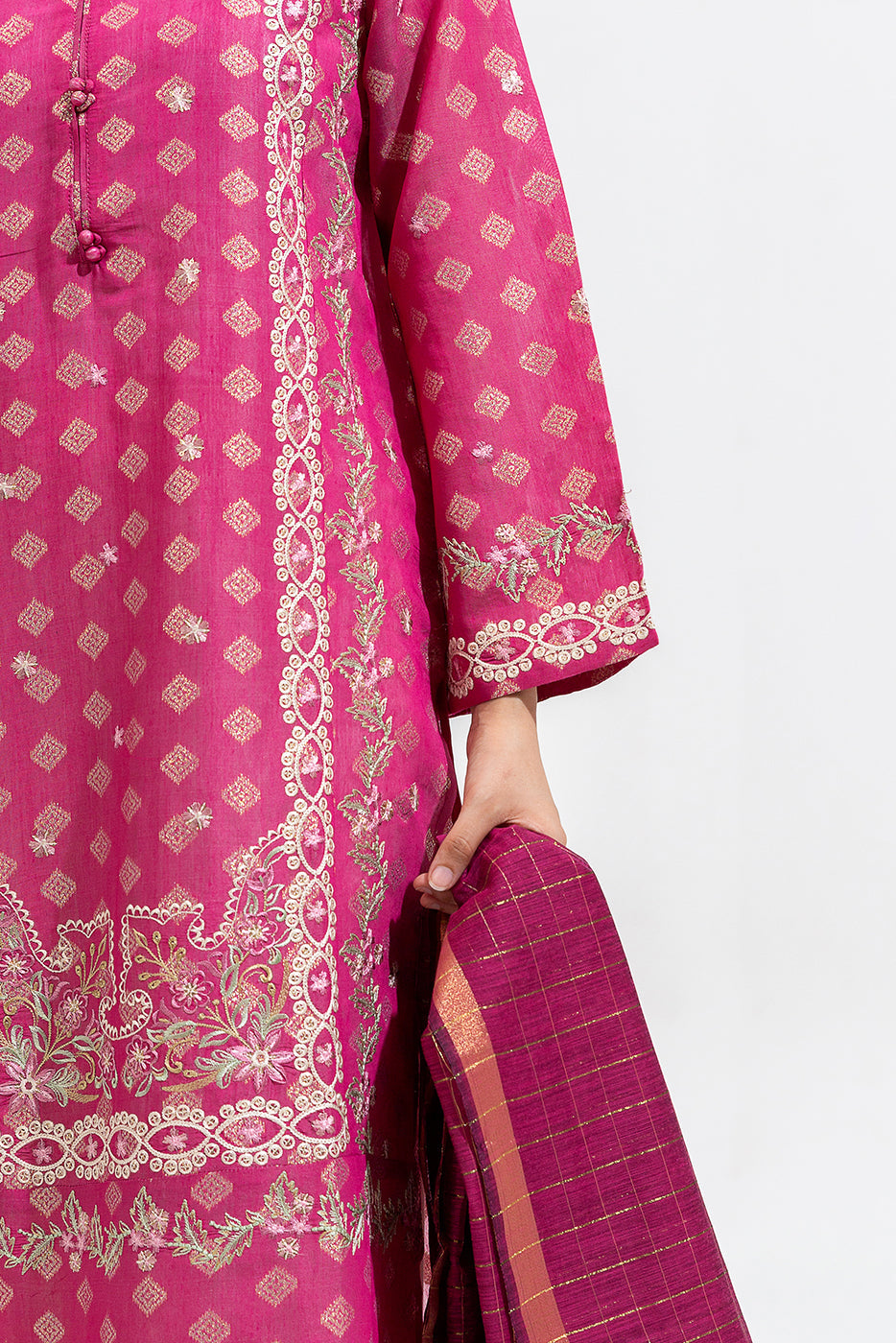 2 Piece Embroidered Jacquard Suit (Luxury-Pret)