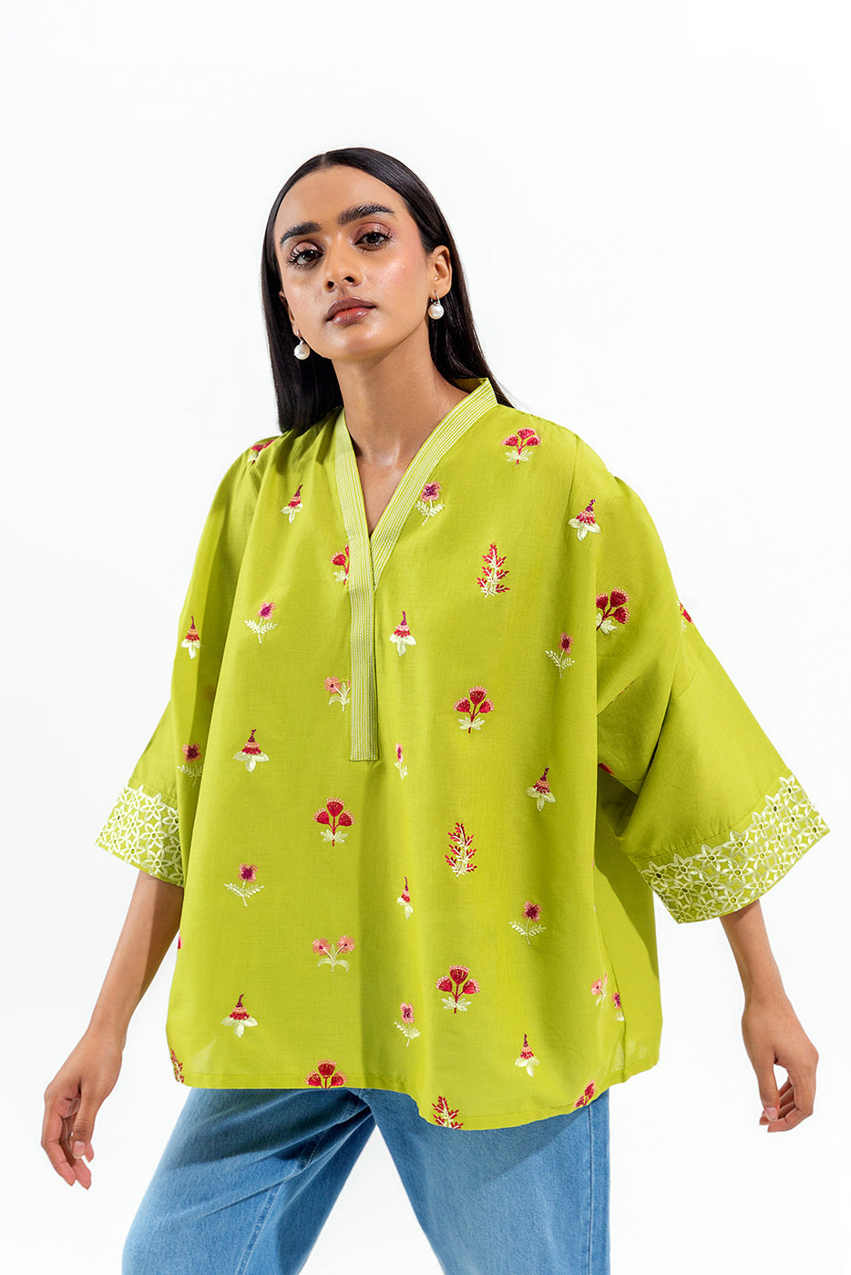 Embroidered Fusion Top (Pret)